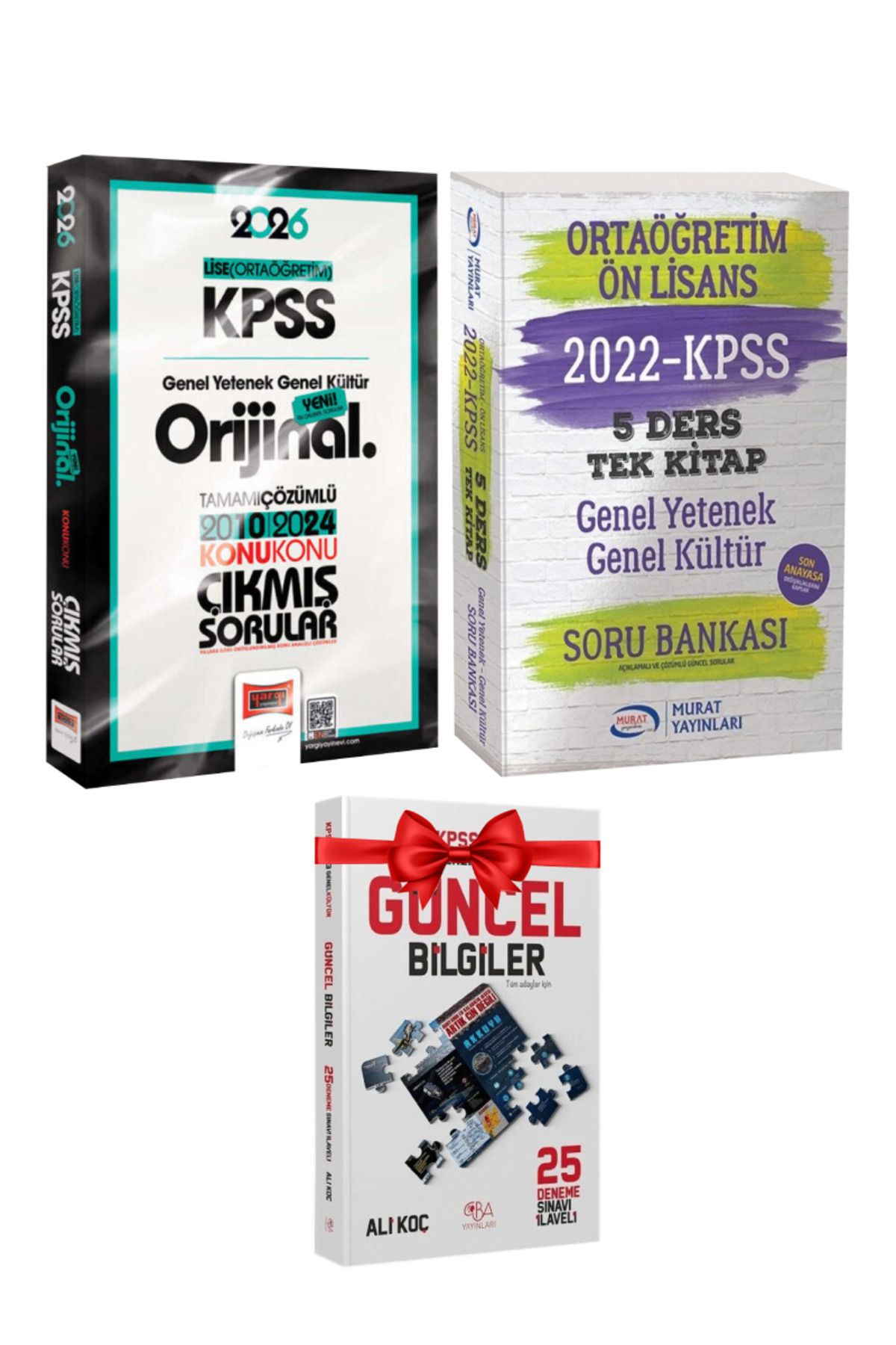 Yargı Yayınları 2026 KPSS Lise Orijinal 2010-2024 Konu Konu Çıkmış Sorular+ Murat 5 Ders Tek Kitap Soru Bankası