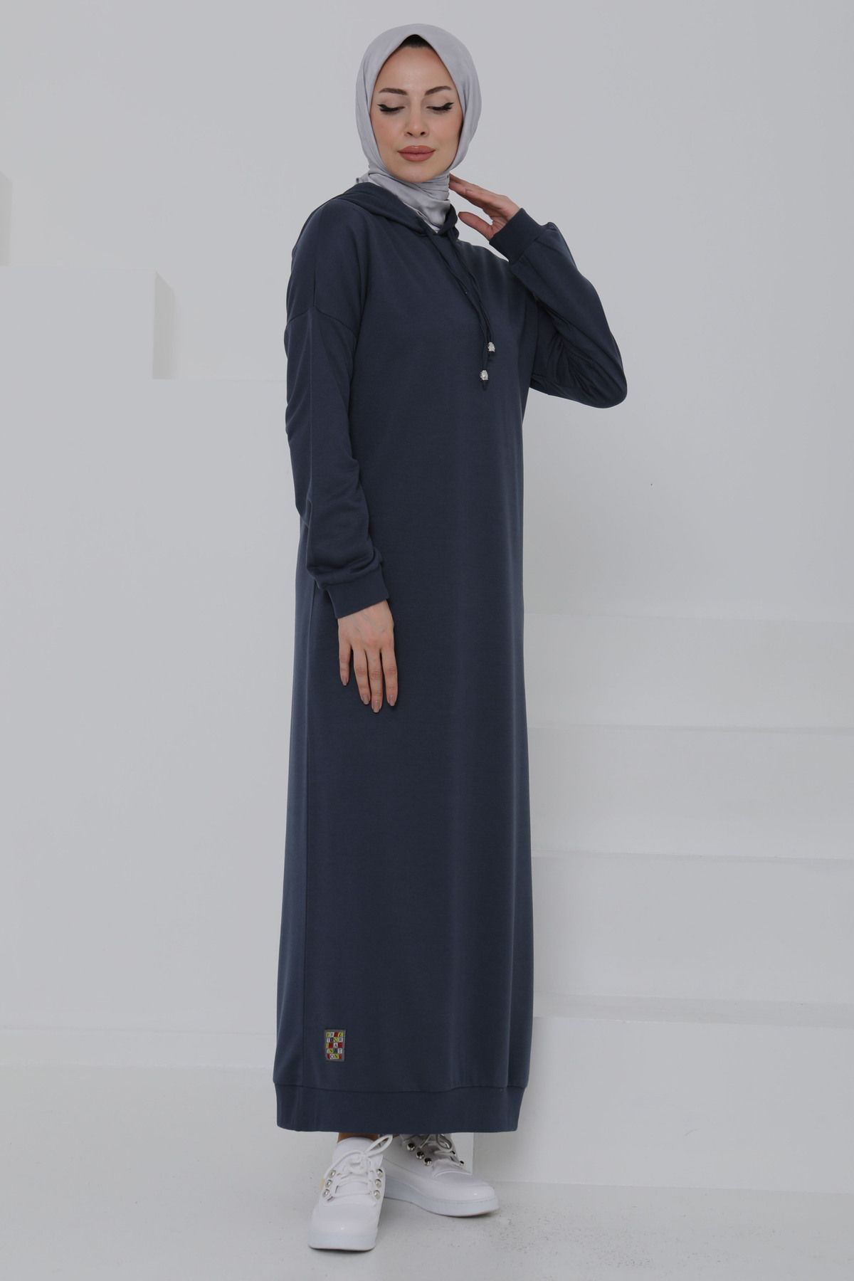 TOFİSA Armalı Elbise Füme - 27049