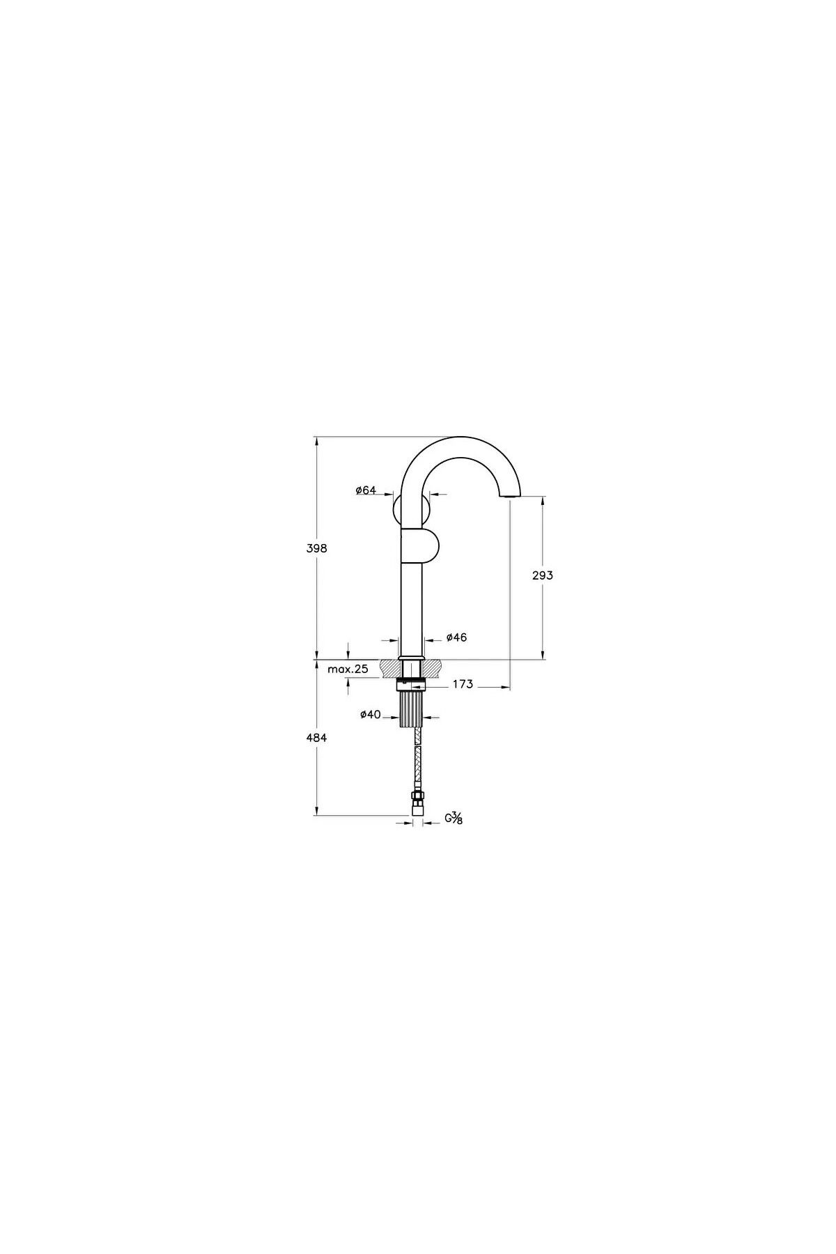 Artema Liquid Lavabo Bataryası Yüksek, Sağ,Krom