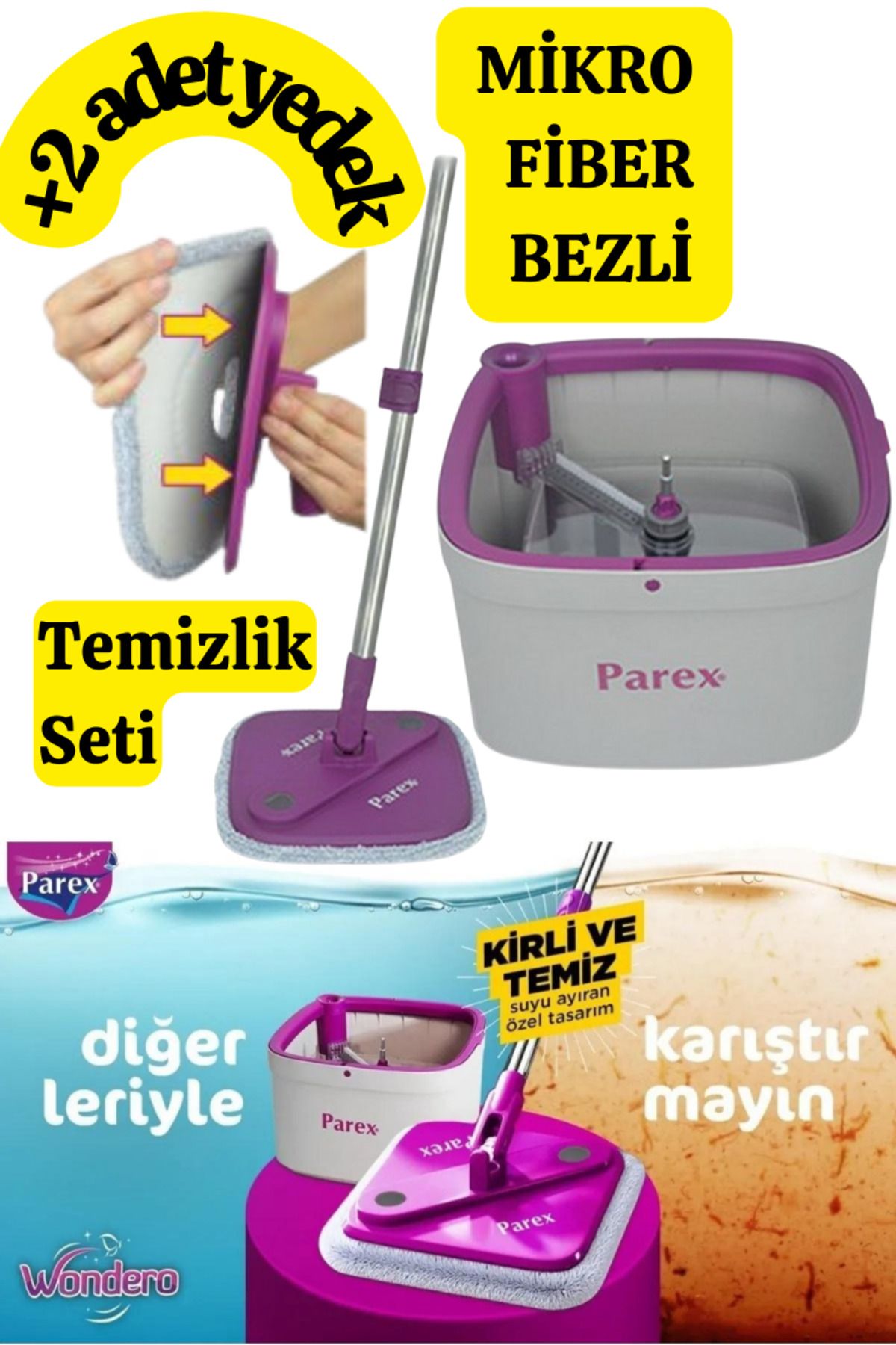 Comprox Wondero + 4 bez hediye Temiz Su Ile Kirli Suyu Ayıran Otomatik Temizlik Seti