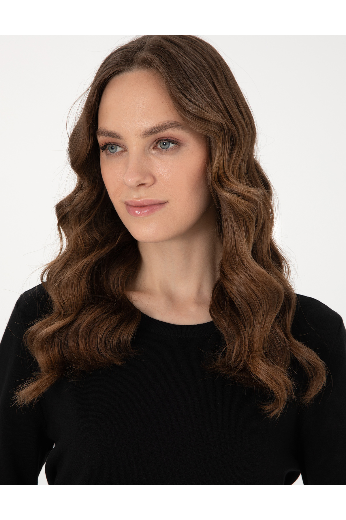 Pierre Cardin  Siyah Slim Fit Bisiklet Yaka Basic Kazak 50310735-VR046 - Görsel 2