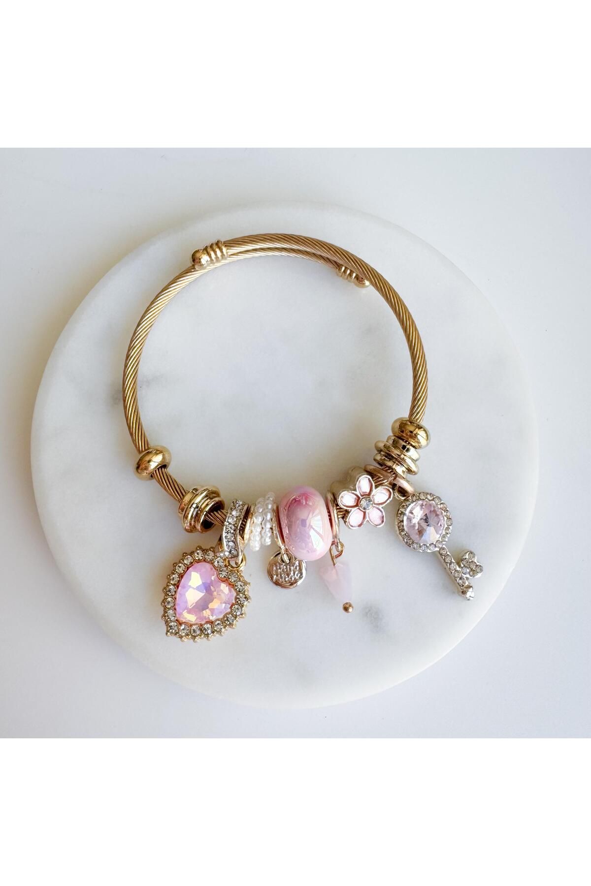 Venus Design Çelik Kalp Charm Bileklik