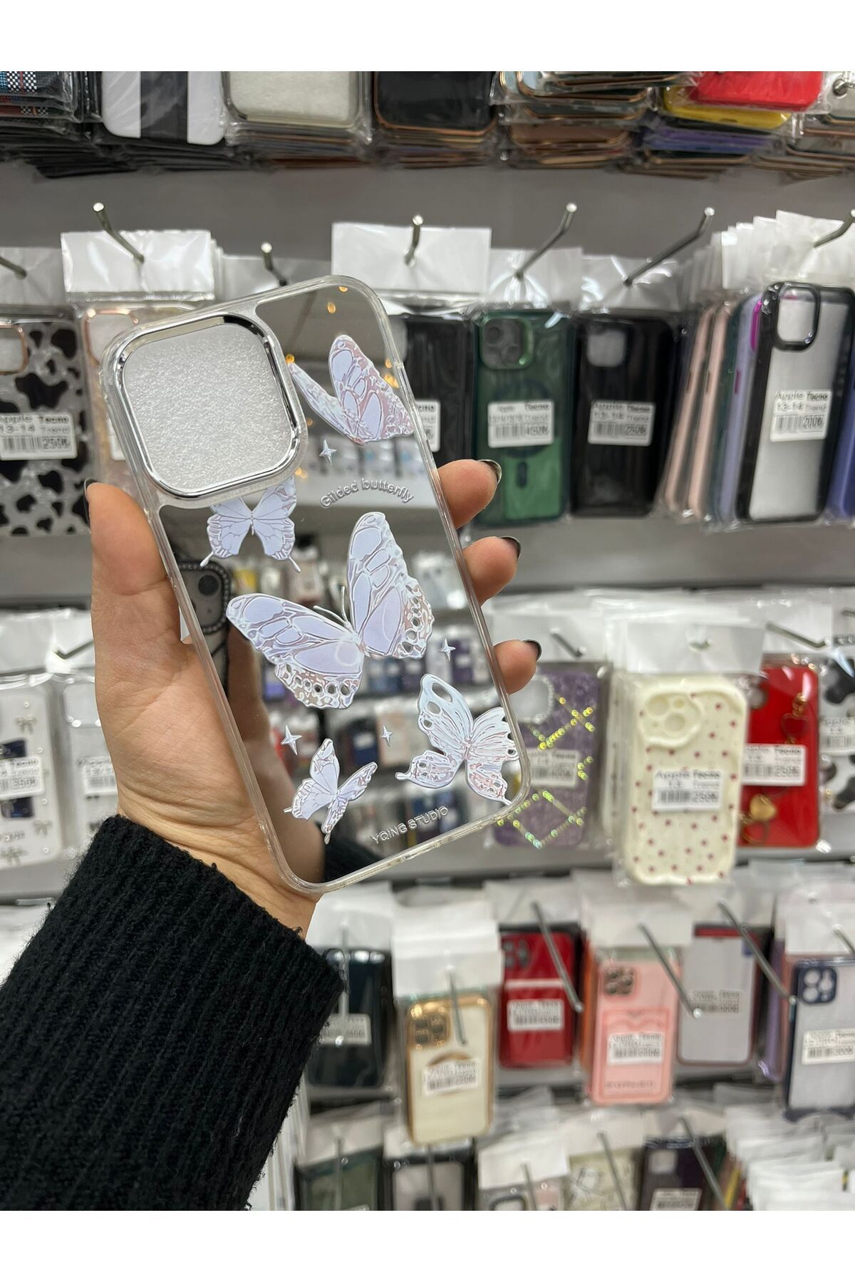 TECNOTREND Apple İphone 14 pro max aynalı desenli parlak kılıf