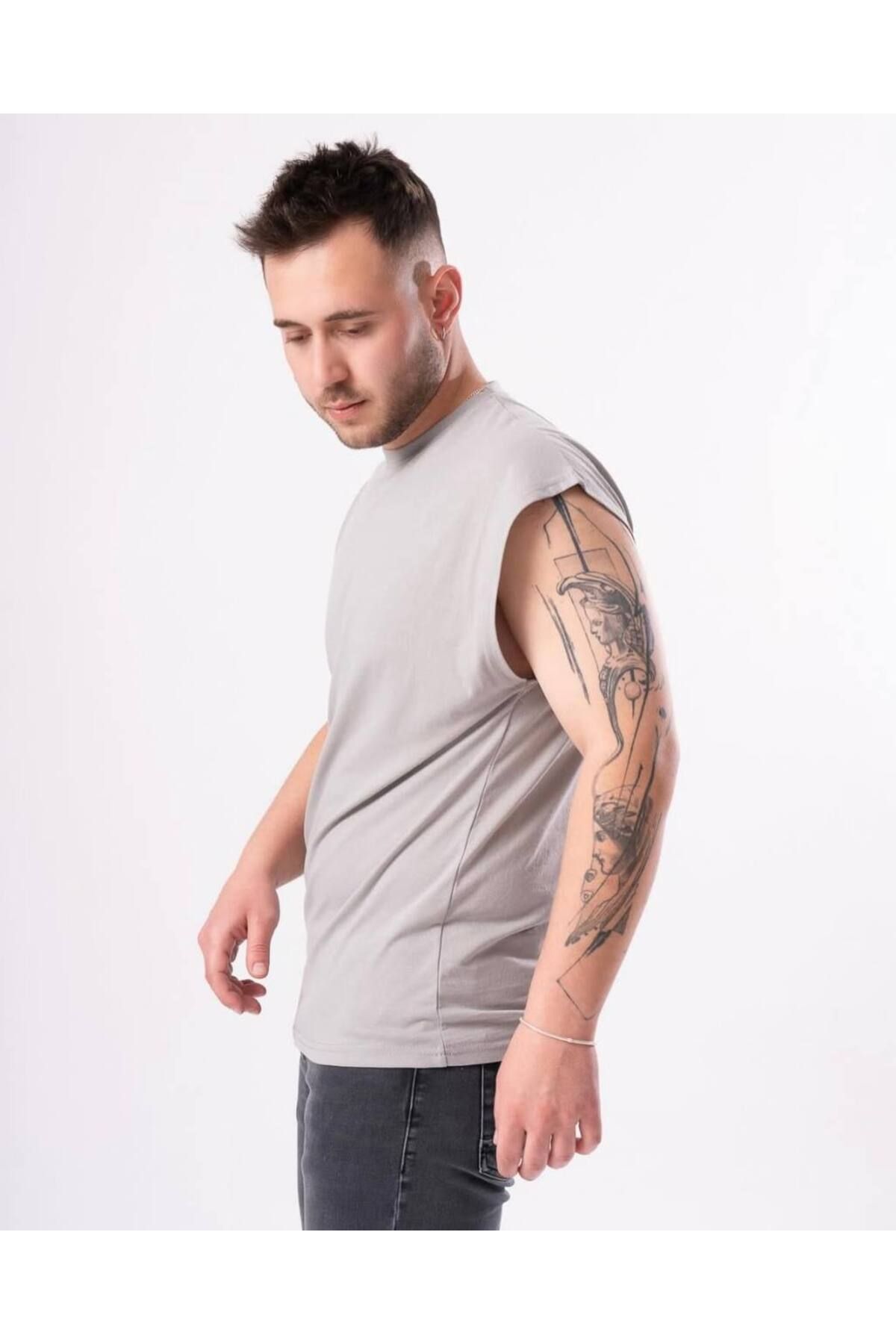 TEXTURA ✅ Kolsuz Erkek T-shirt – Hafif Kumaş, Modern ve Şık Kesim
