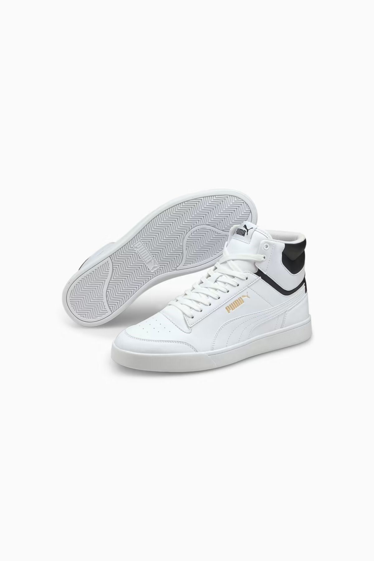 Puma Günlük Bağcıklı Spor Ayakkabı Beyaz/Siyah Sneaker