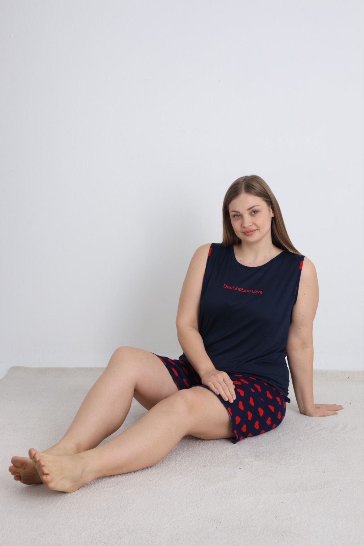 Mihra Stil Mihra 50507-1299 Kadın Büyük Beden Pijama Takımı