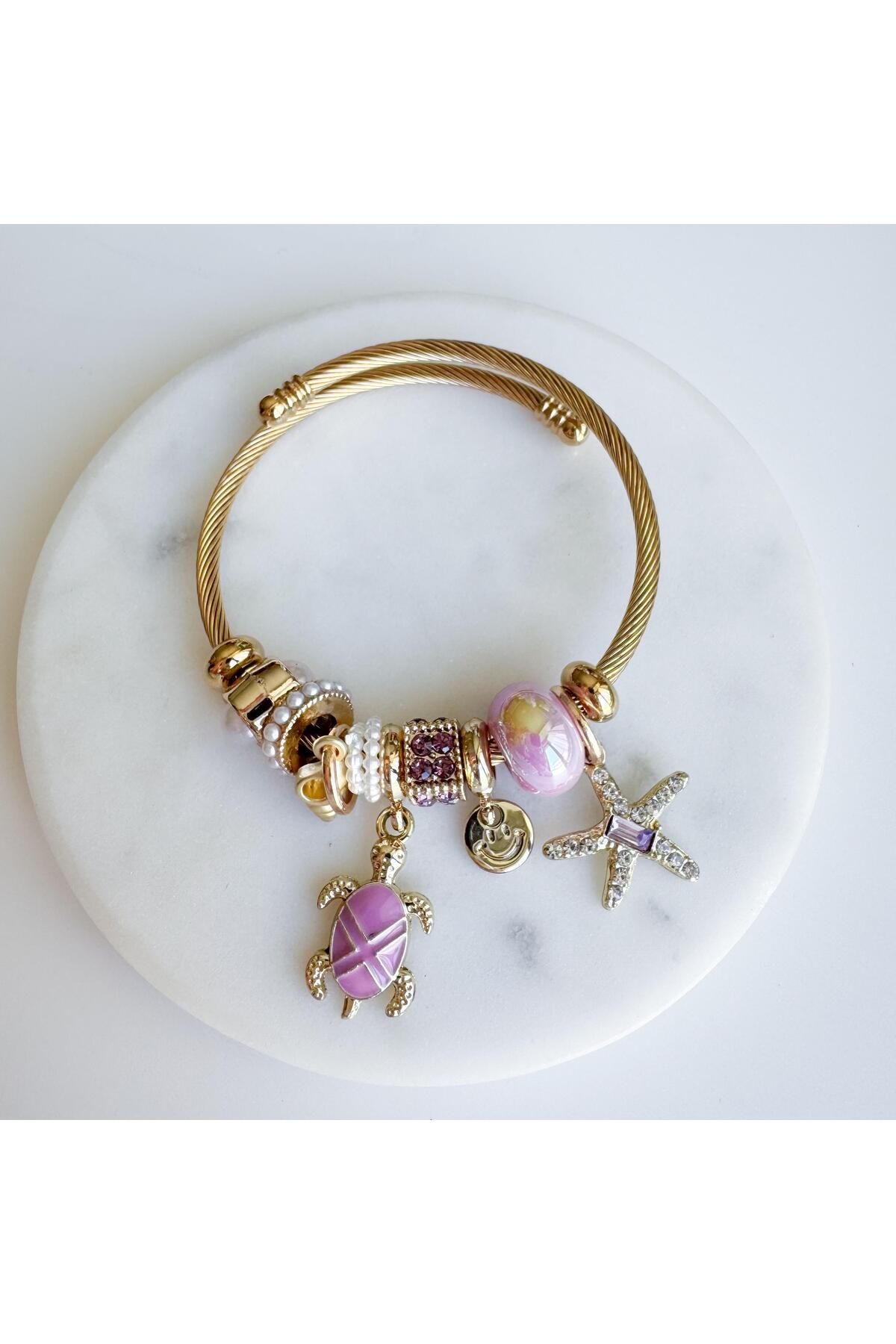 Venus Design Çelik Kaplumbağa Charm Bileklik