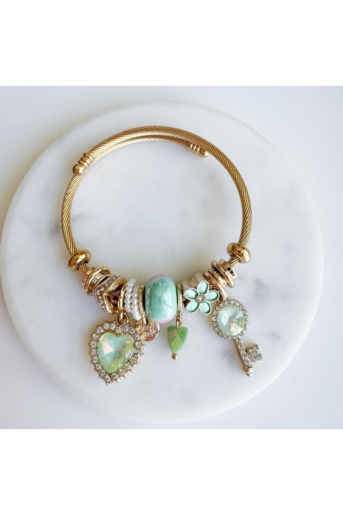 Venus Design Çelik Kalp Charm Bileklik