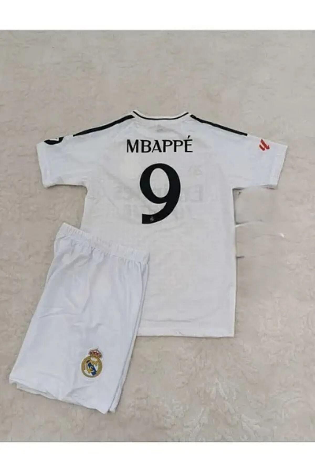 yenteks REAL MADRİD MBAPPE YENİ SEZON BEYAZ ÇOCUK FORMASI 2 PARÇA FORMA VE ŞORT