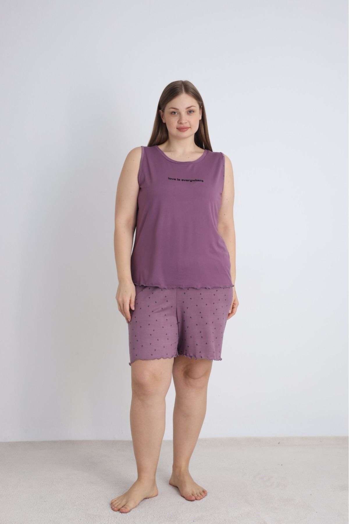 Mihra Stil Mihra 50507-1300 Kadın Büyük Beden Pijama Takımı