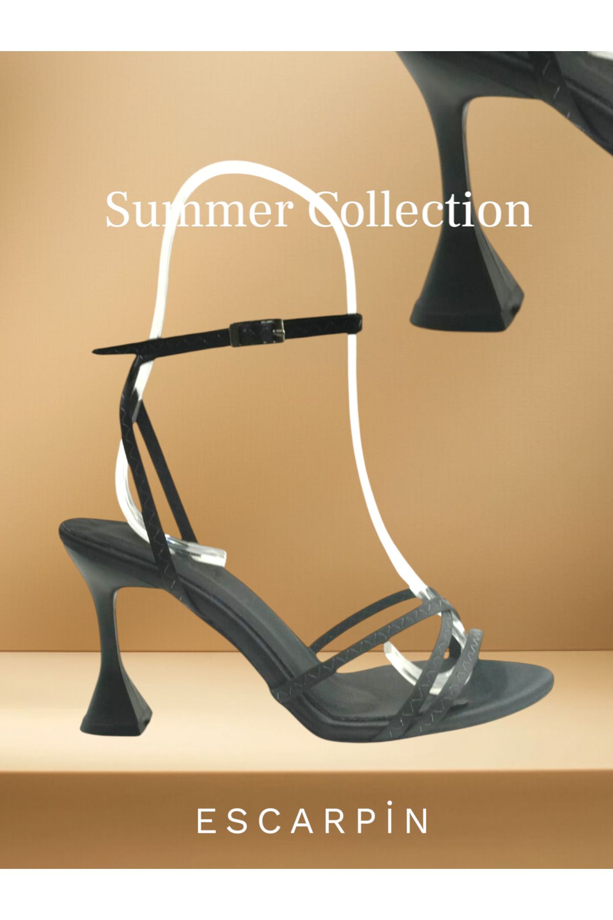 Escarpinshoes KADIN TOPUKLU BANTLI BİLEKTEN BAĞLI ABİYE AYAKKABI