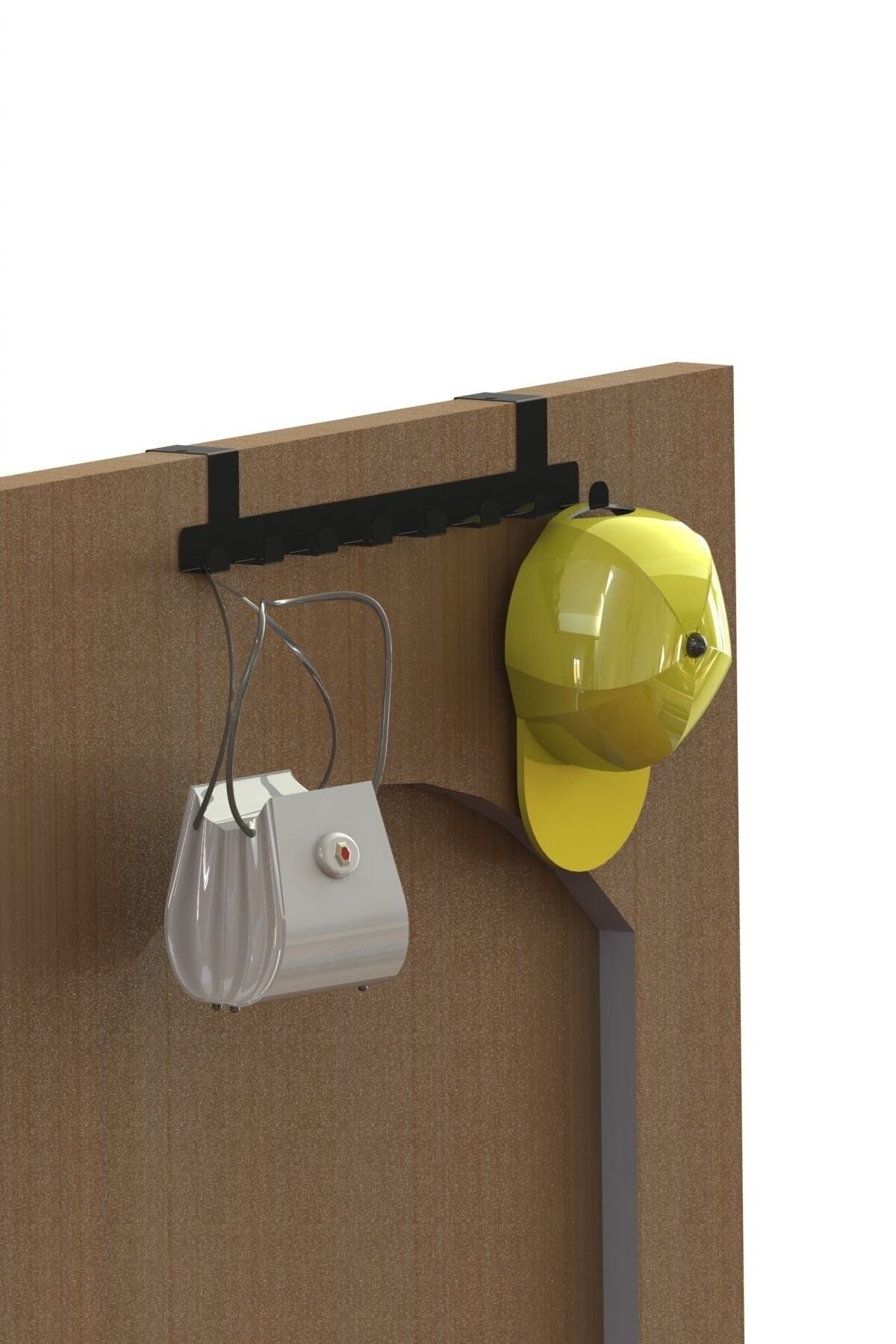 makro avs Metal Mat Siyah Amerikan Kapı Arkası Askılık Organizer Askılık Ve Banyo Kapı Arkası Askı