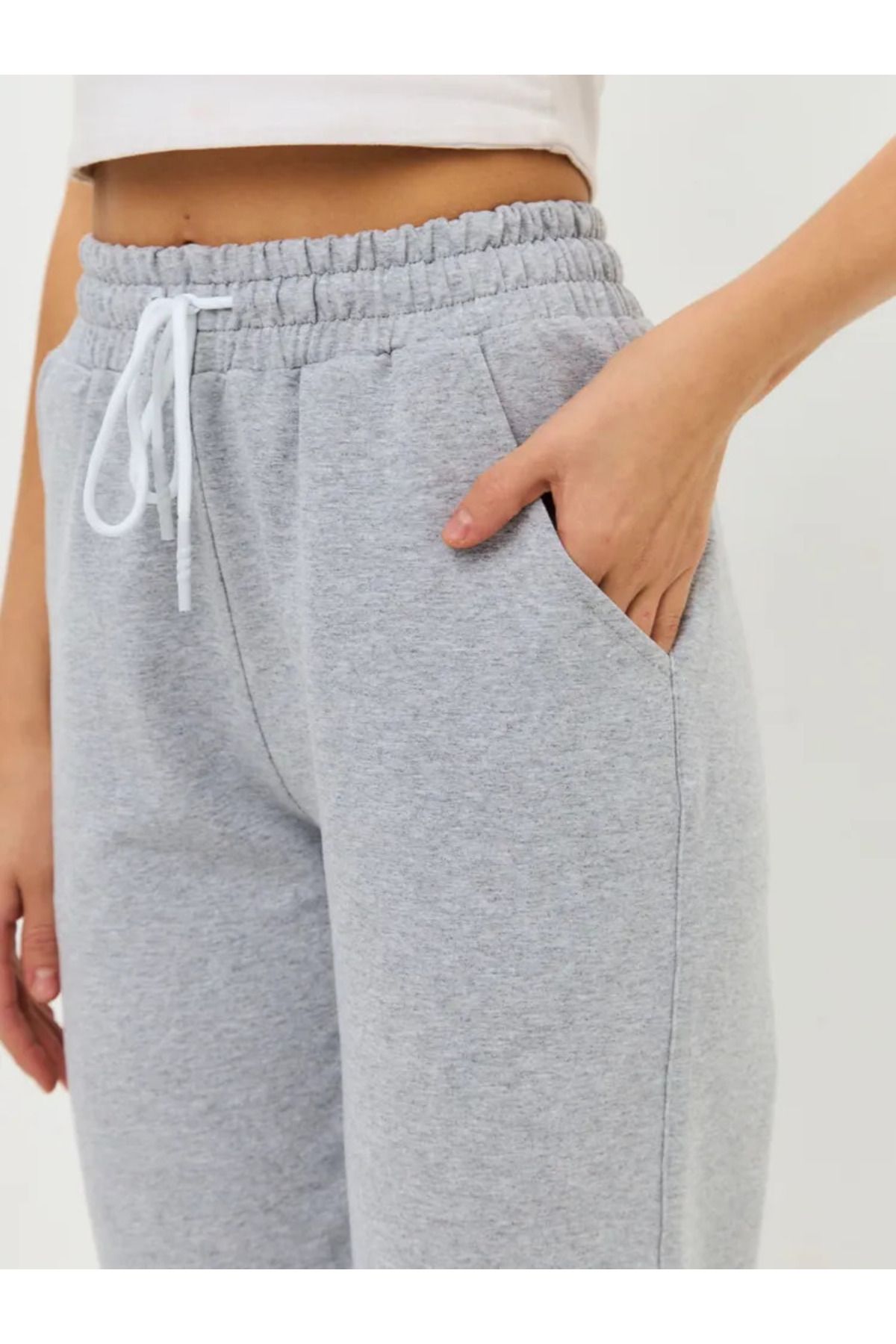 EXSPORT Gri Renk Erkek Slim Fit Jogger Eşofman Altı
