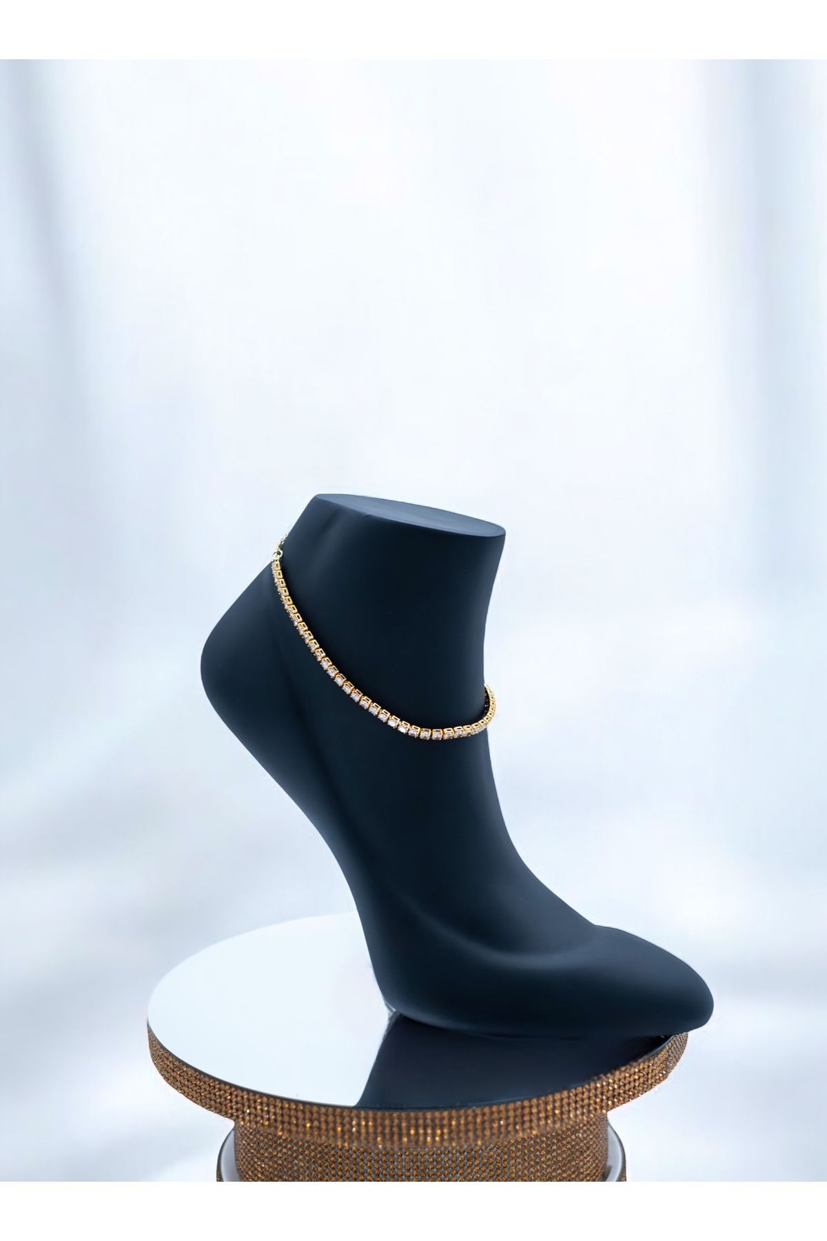 ATELİER BEREN Crystal Touch Kalın Model Gold - Silver Halhal