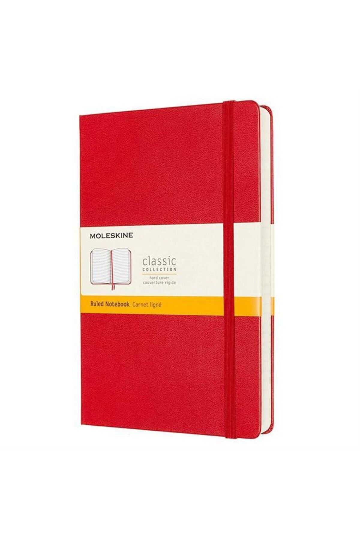Moleskine Lg Çizgili Kalın Kırmızı Defter L Boy Sert Kapak