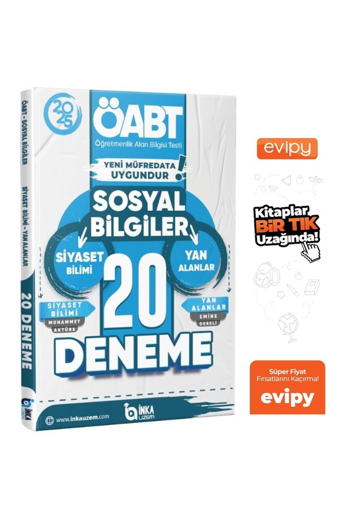 İnka Uzem 2025 ÖABT MEB-AGS Sosyal Bilgiler Öğretmenliği Siyaset Bilimi, Yan Dallar 20 Deneme Çözümlü Ayraç He