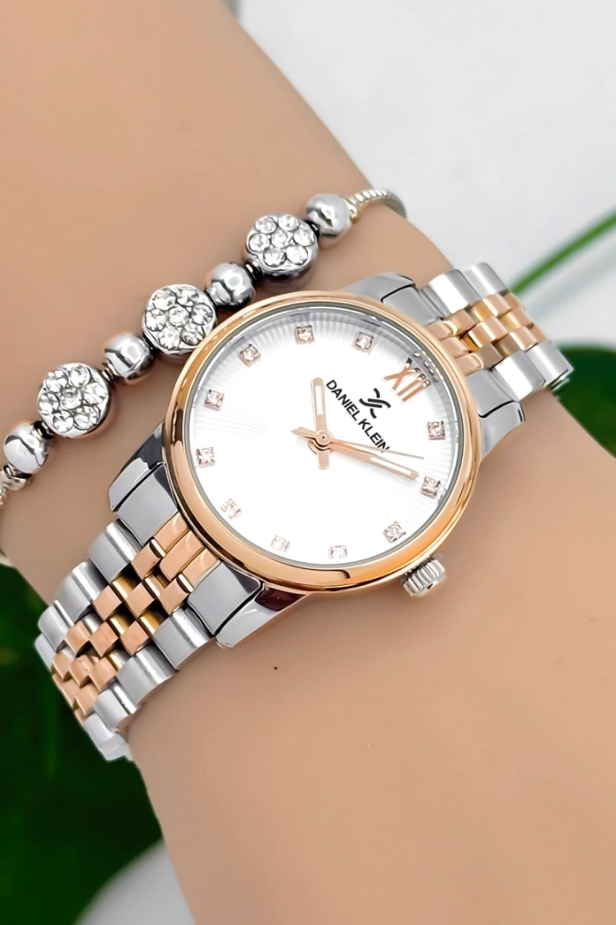 Daniel Klein Kadın Kol Saati Rose Gold-Gümüş Renk Çelik Kordon&Kasa sddk093