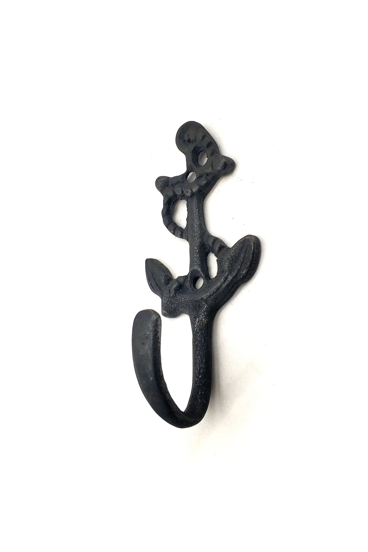 No8 Home Antika Tarz Dekoratif Pirinç Halatlı, Çapa, Denizci, Gemici Askı - 95x42mm, Oksit