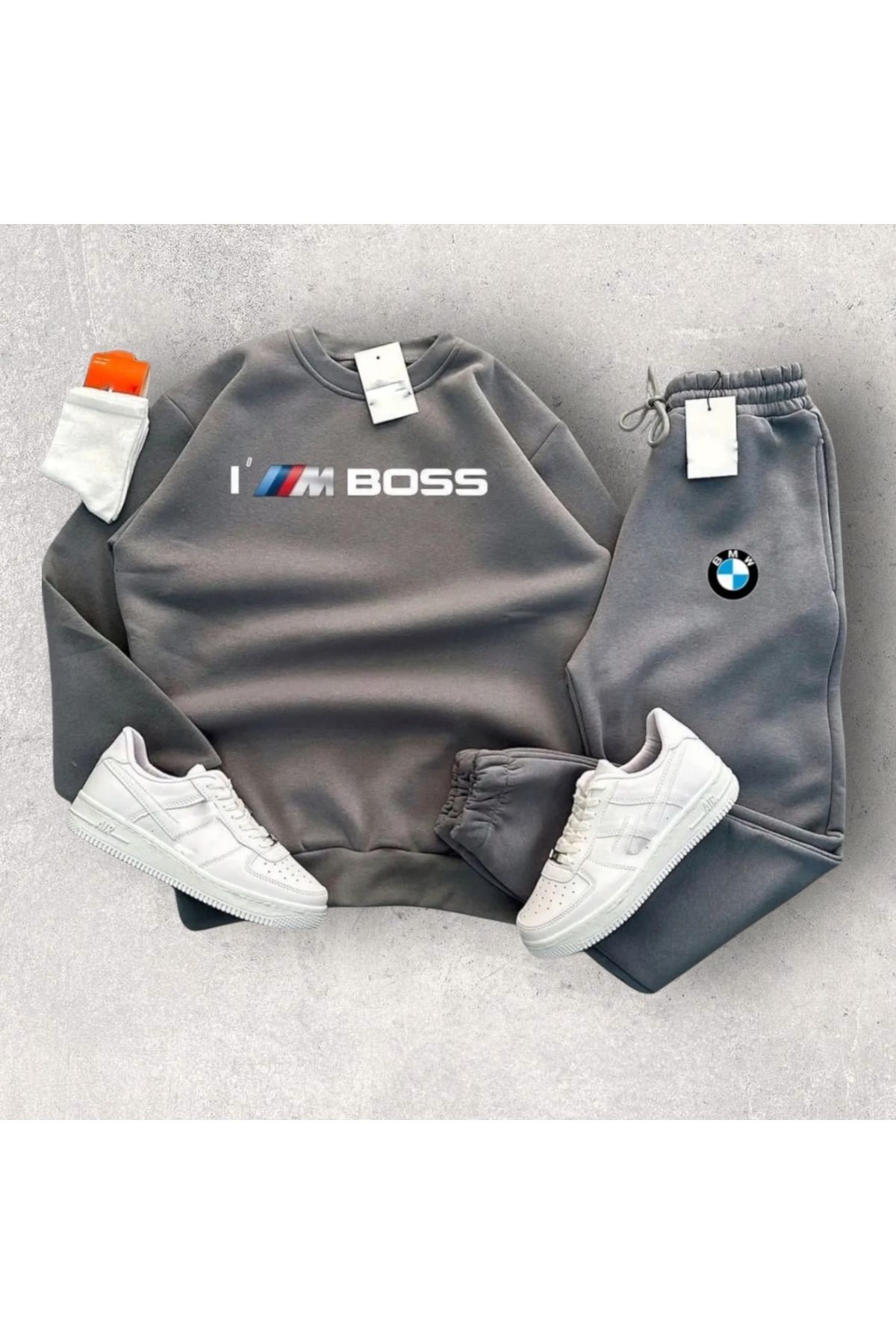 DAPHN ✅ BMW Erkek Uzun Kollu Üst Eşofman Takımı - Spor ve Modern Tasarım