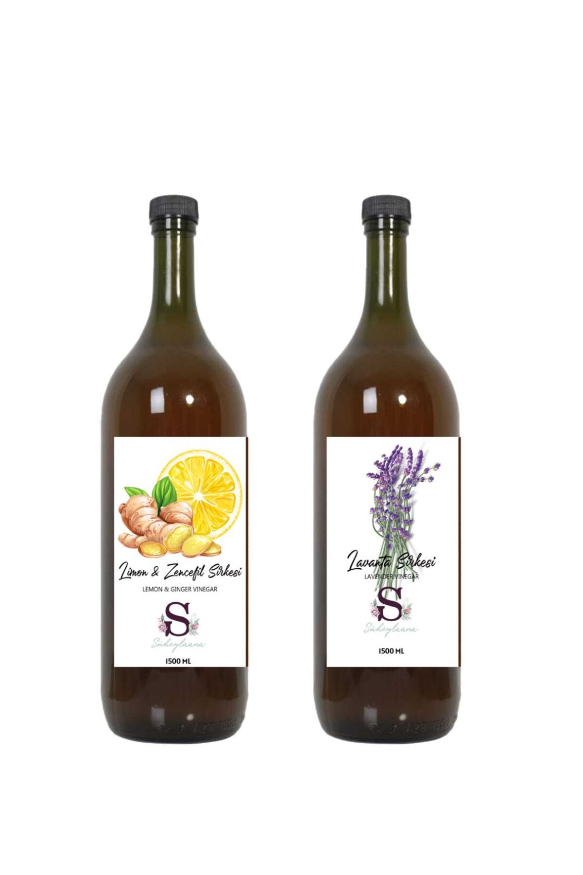 Süheylaana Doğal Limon & Zencefil Sirkesi 1500 Ml - Doğal Lavanta Sirkesi 1500 Ml
