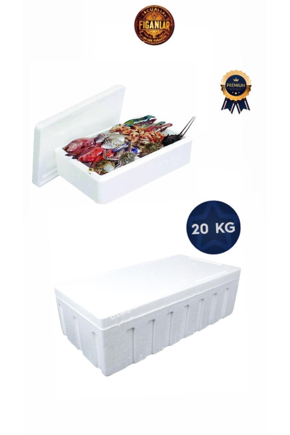 figanlar ambalaj Eps Strafor Köpük Kutu Kapaklı/Kurban Eti ve Balık Saklama Kutusu 20kg 76x40cm 6 adet