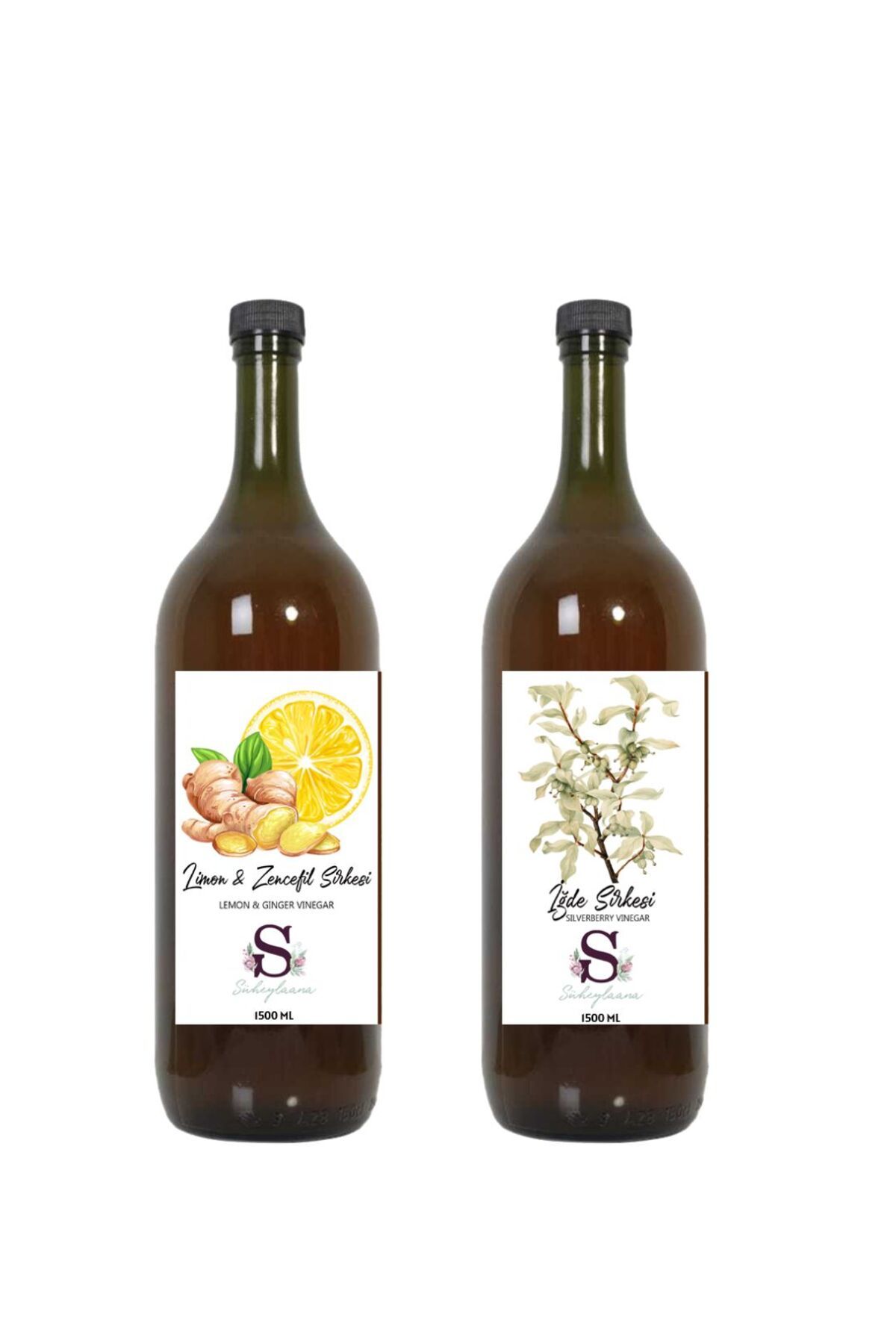 Süheylaana Doğal Limon & Zencefil Sirkesi 1500 Ml - Doğal İğde Sirkesi 1500 Ml