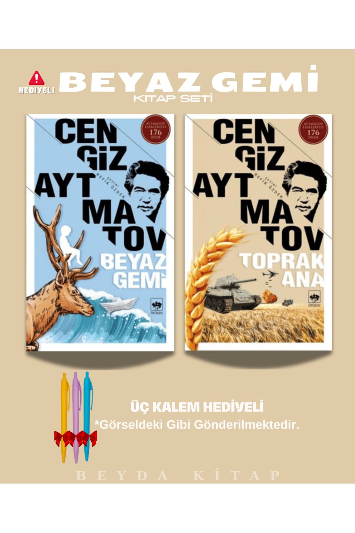 Bilge Kültür Sanat Beyaz Gemi - Toprak Ana - Cengiz Aytmatov - Kalem Hediyeli - Kitap Seti