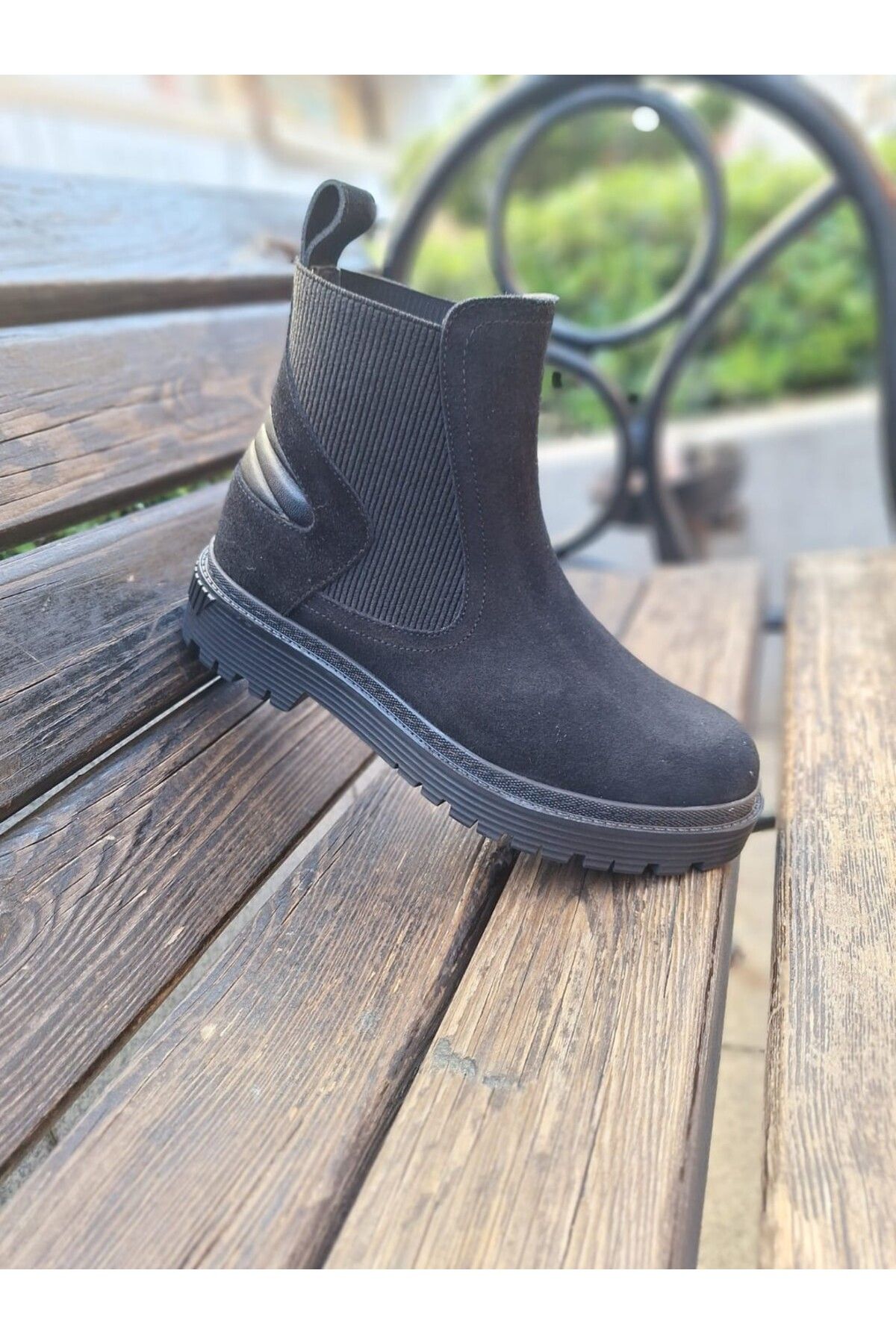 gumushoe Kadın Hakiki Süet Deri Günlük Bot 24118