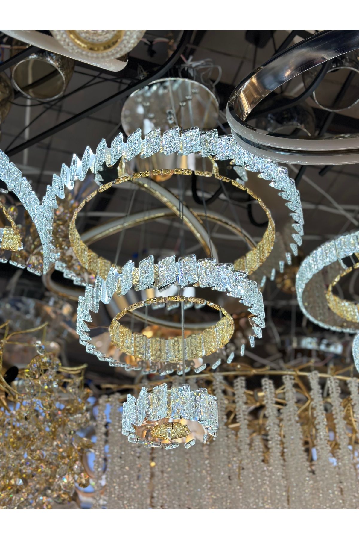 Led 3 KAT KRİSTAL LÜX SLAON AVZİESİ 3 IŞIK SEÇENEĞİ