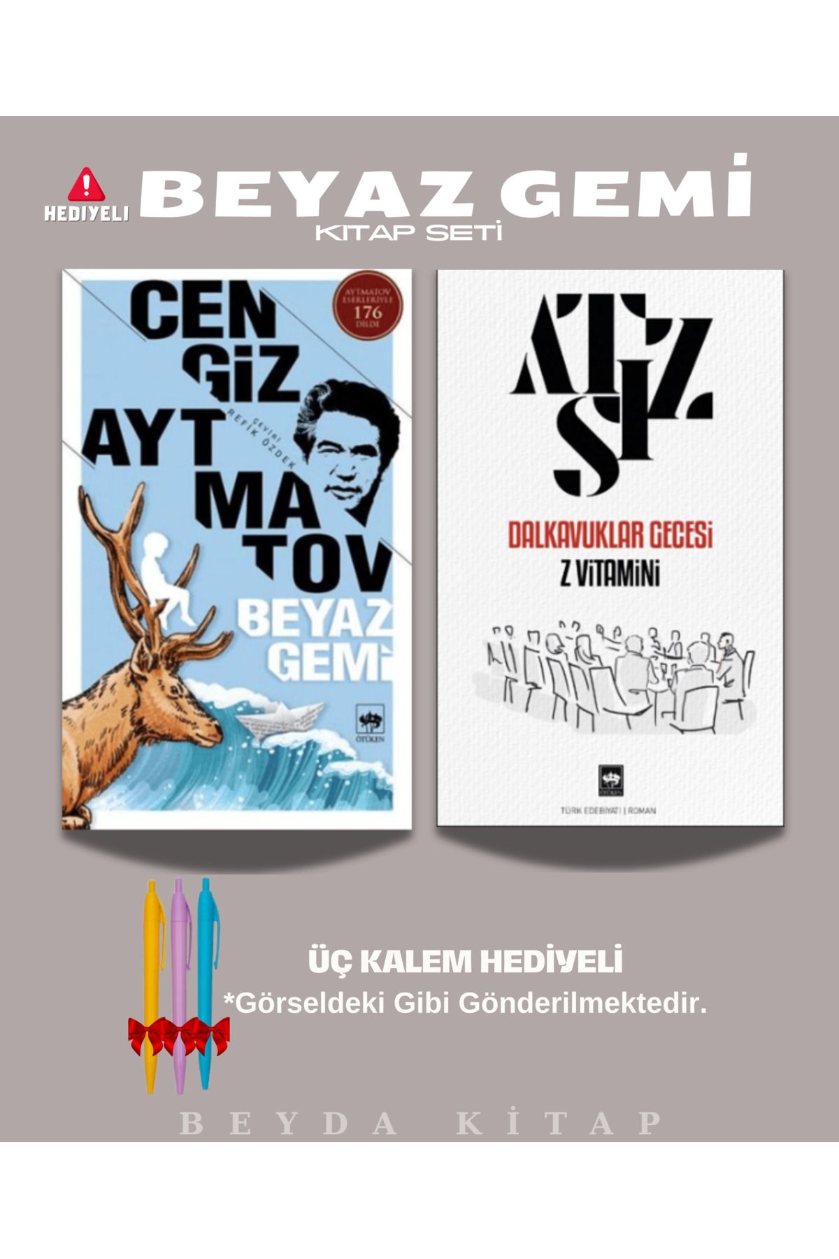 Bilge Kültür Sanat Beyaz Gemi - Dalkavuklar Gecesi - Cengiz Aytmatov - Kalem Hediyeli - Kitap Seti