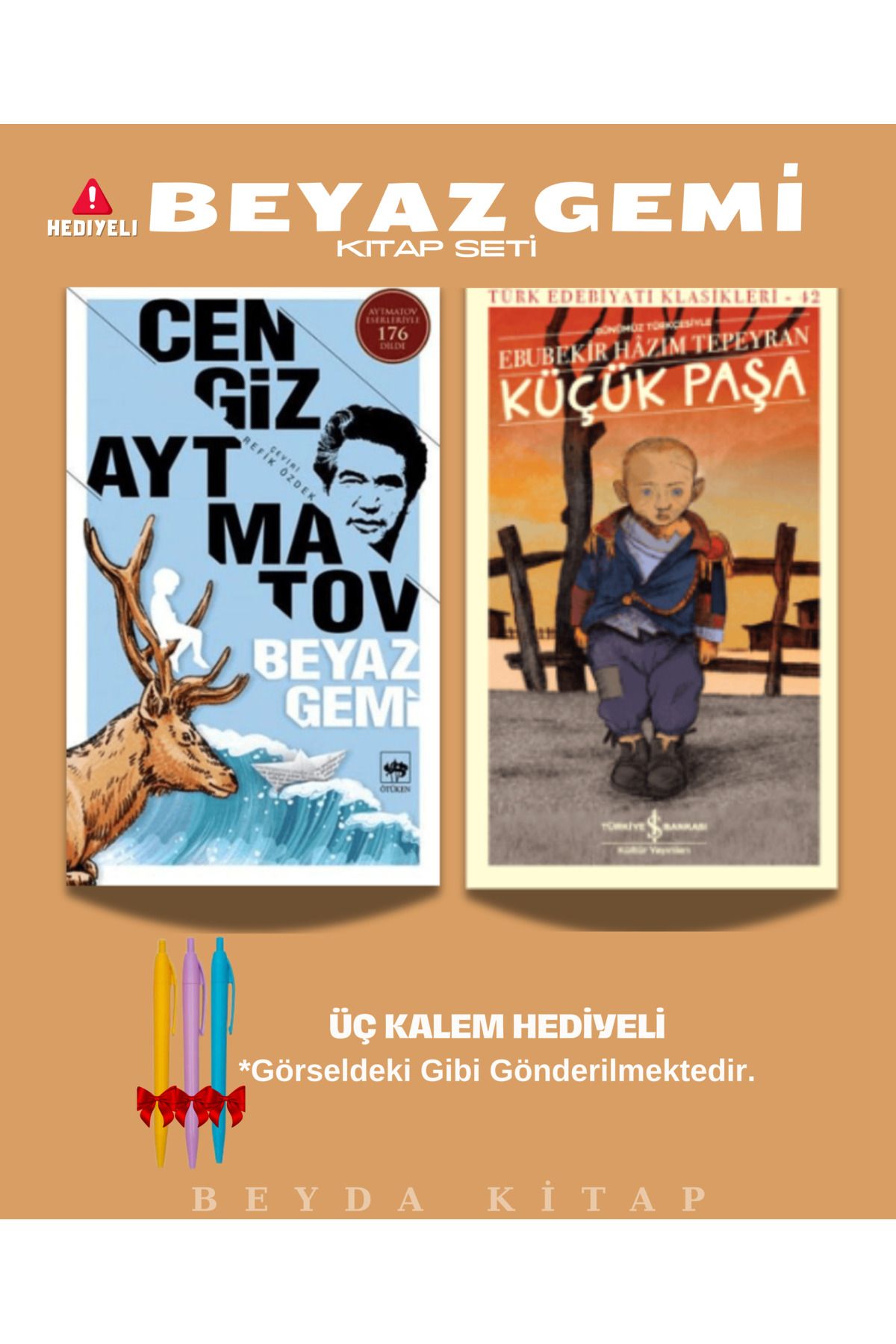 Bilge Kültür Sanat Beyaz Gemi - Küçük Paşa - Cengiz Aytmatov - Kalem Hediyeli - Kitap Seti