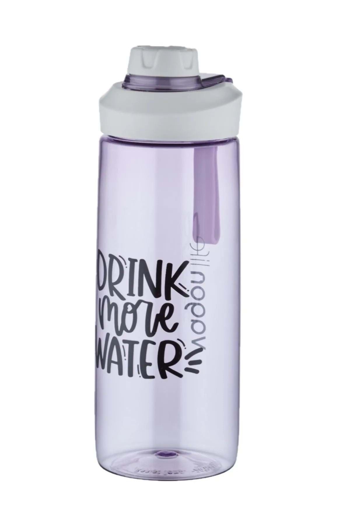 wakawakakidsstore Nadob Çocuklara Özel "Drink More Water" Yazılı Suluk Matarası (720 ml) - Mor - 2-8 YAŞ