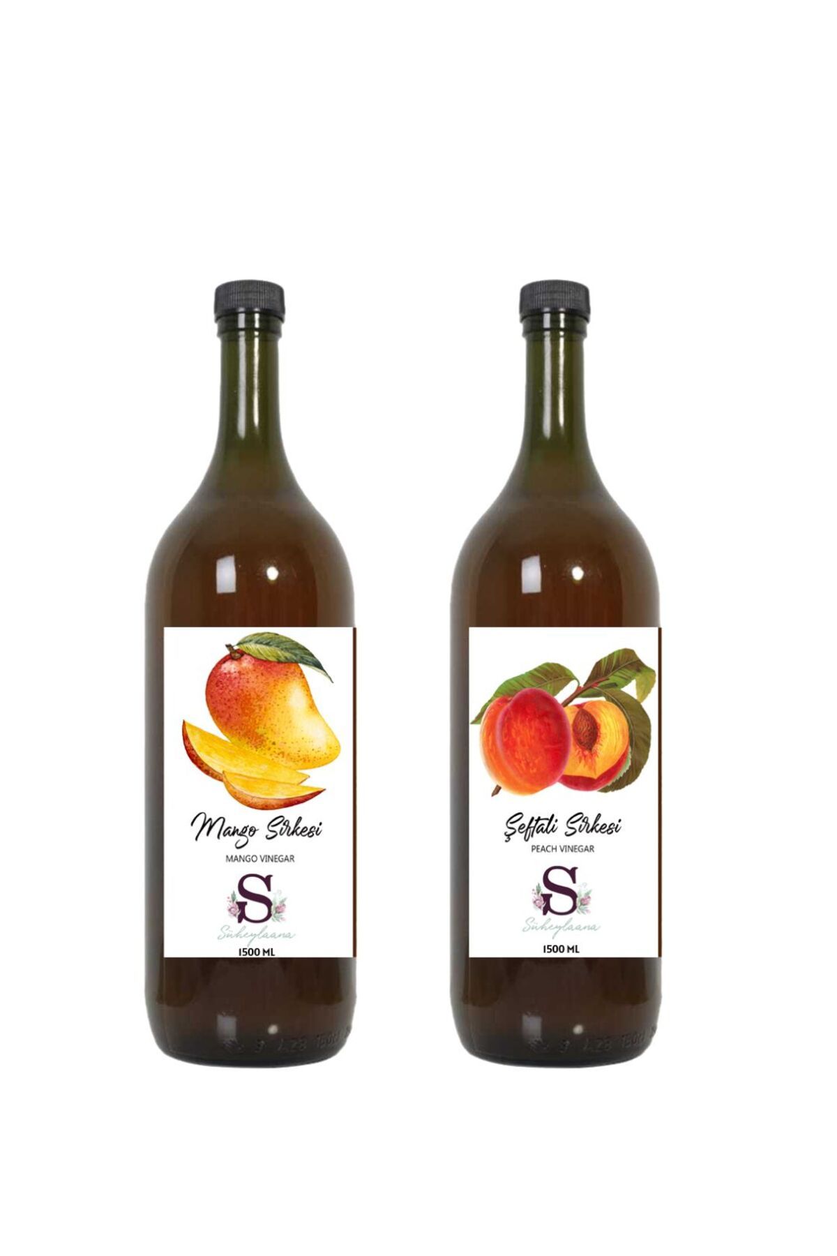 Süheylaana Doğal Mango Sirkesi 1500 Ml - Doğal Şeftali Sirkesi 1500 Ml