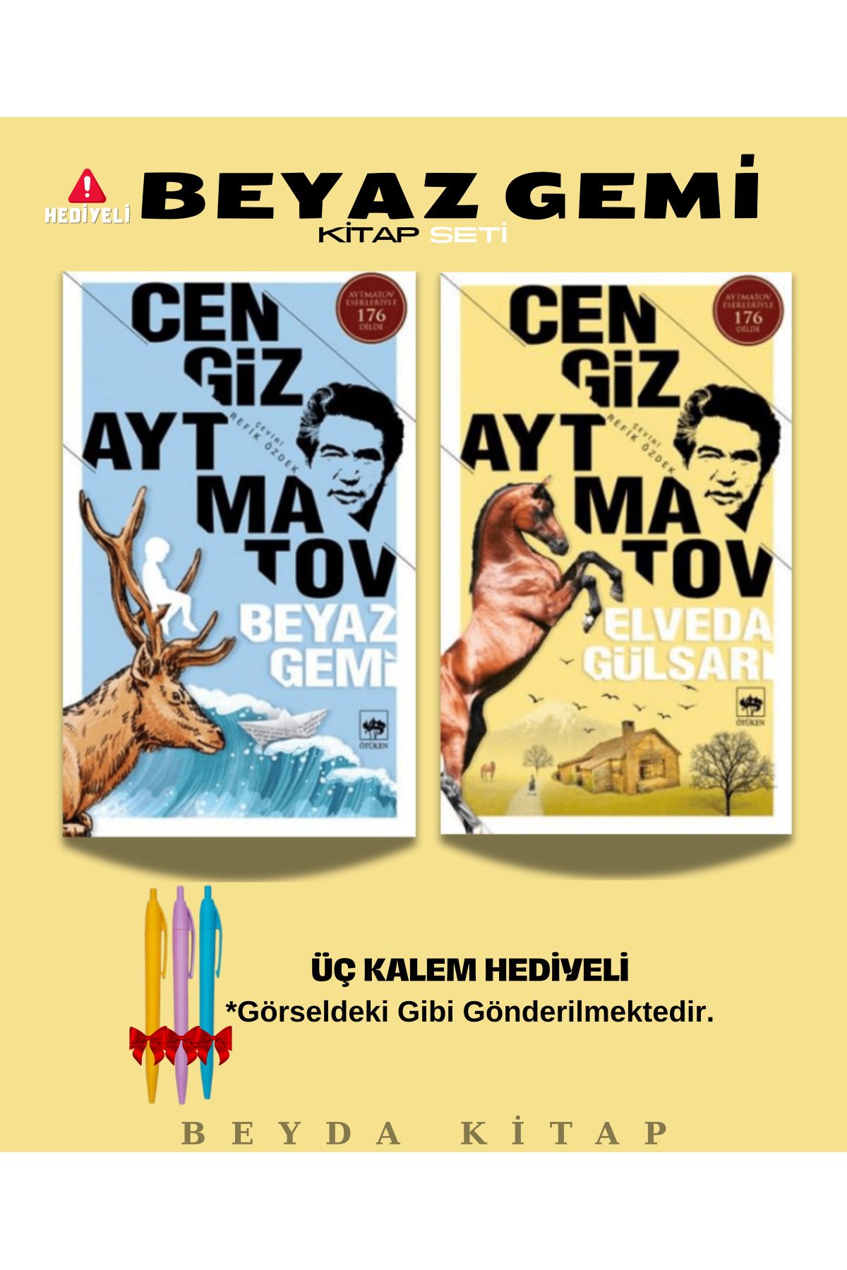 Bilge Kültür Sanat Beyaz Gemi - Elveda Gülsarı - Cengiz Aytmatov - Kalem Hediyeli - Kitap Seti