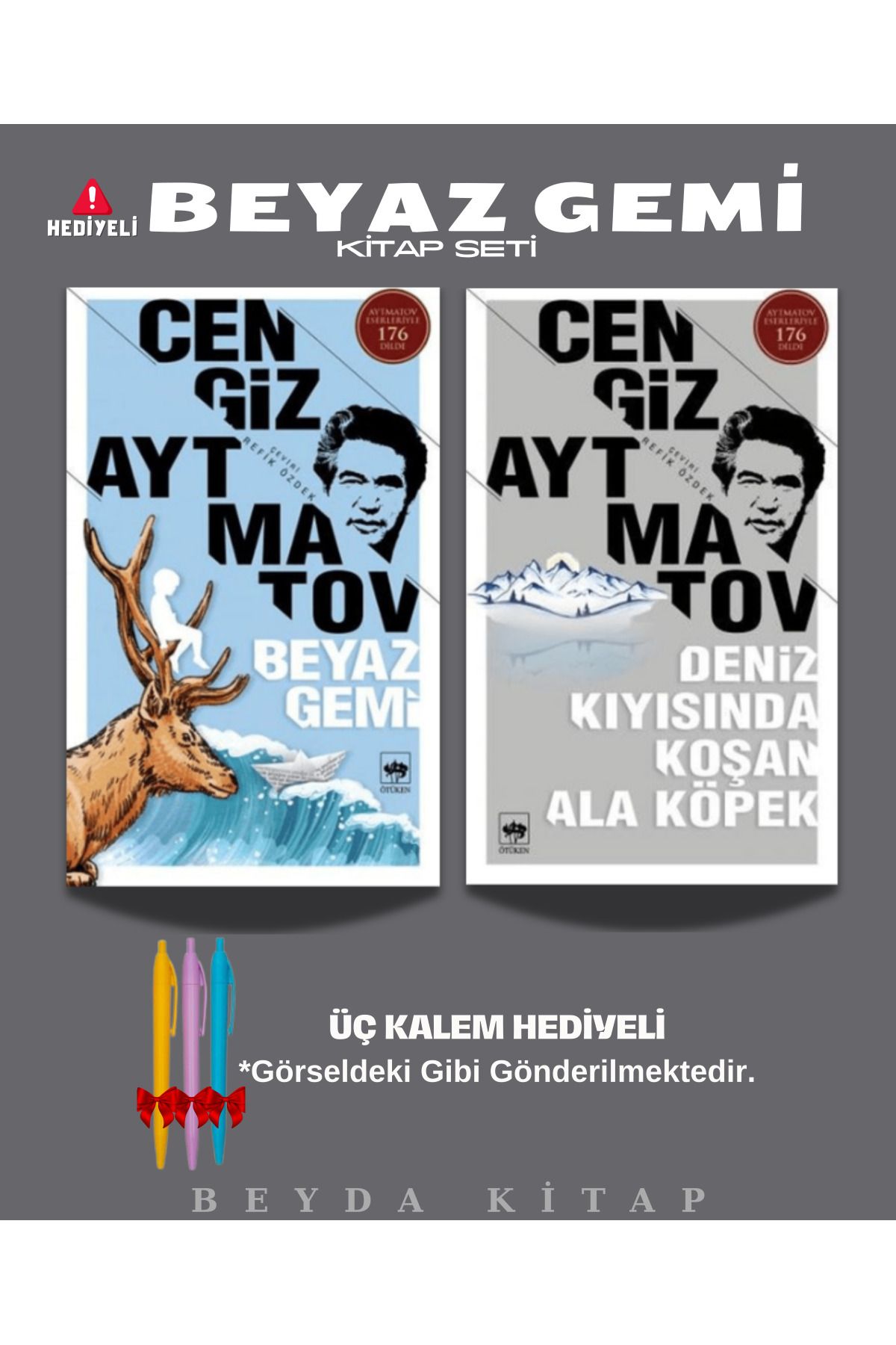 Bilge Kültür Sanat Beyaz Gemi - Deniz Kıyısında - Cengiz Aytmatov - Kalem Hediyeli - Kitap Seti