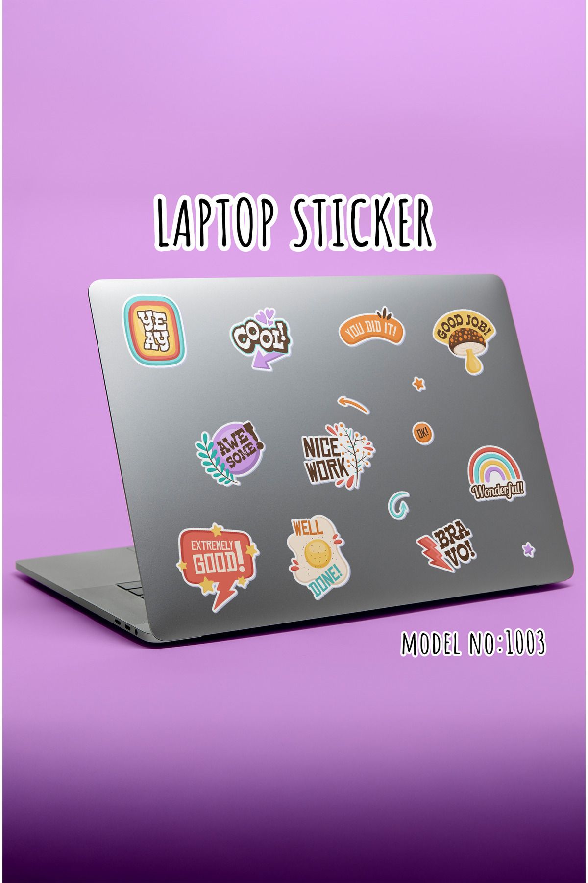thinkos Pozitif Mesajlı Kuşe Sticker Seti – Motivasyon & Dekoratif Kullanım