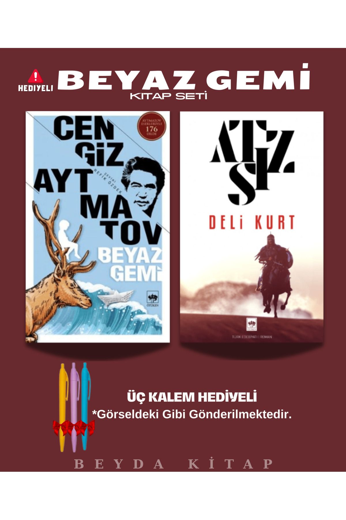 Bilge Kültür Sanat Beyaz Gemi - Deli Kurt - Cengiz Aytmatov - Kalem Hediyeli - Kitap Seti