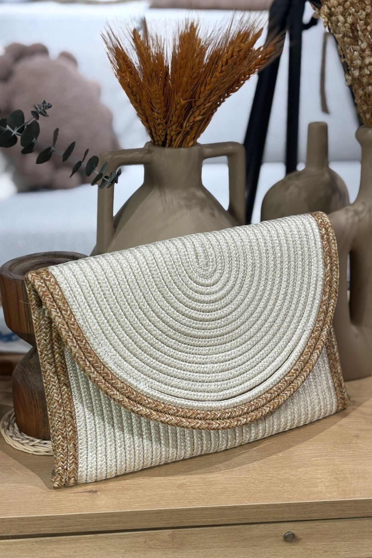 MaVaux El Geçirme Detaylı Zarf Portföy Clutch Çanta