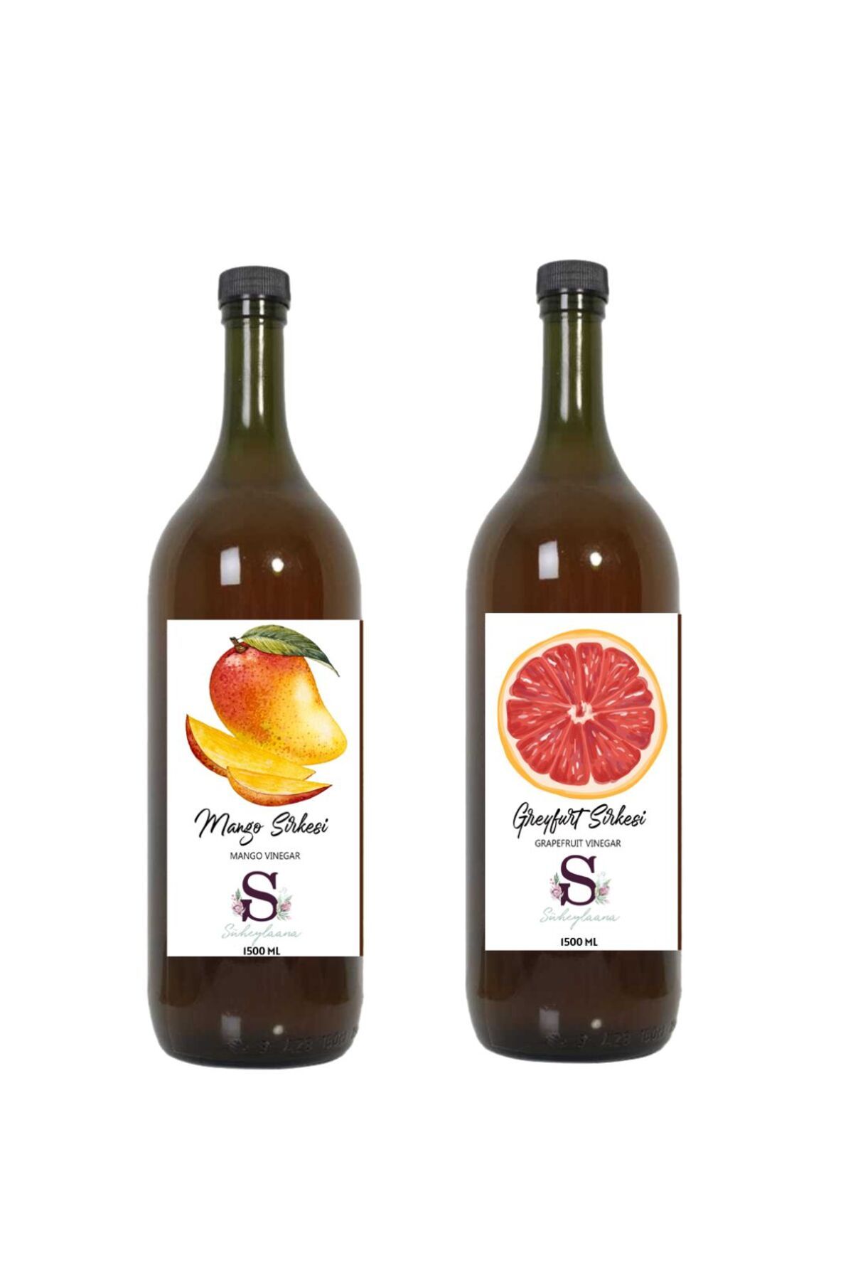 Süheylaana Doğal Mango Sirkesi 1500 Ml - Doğal Greyfurt Sirkesi 1500 Ml