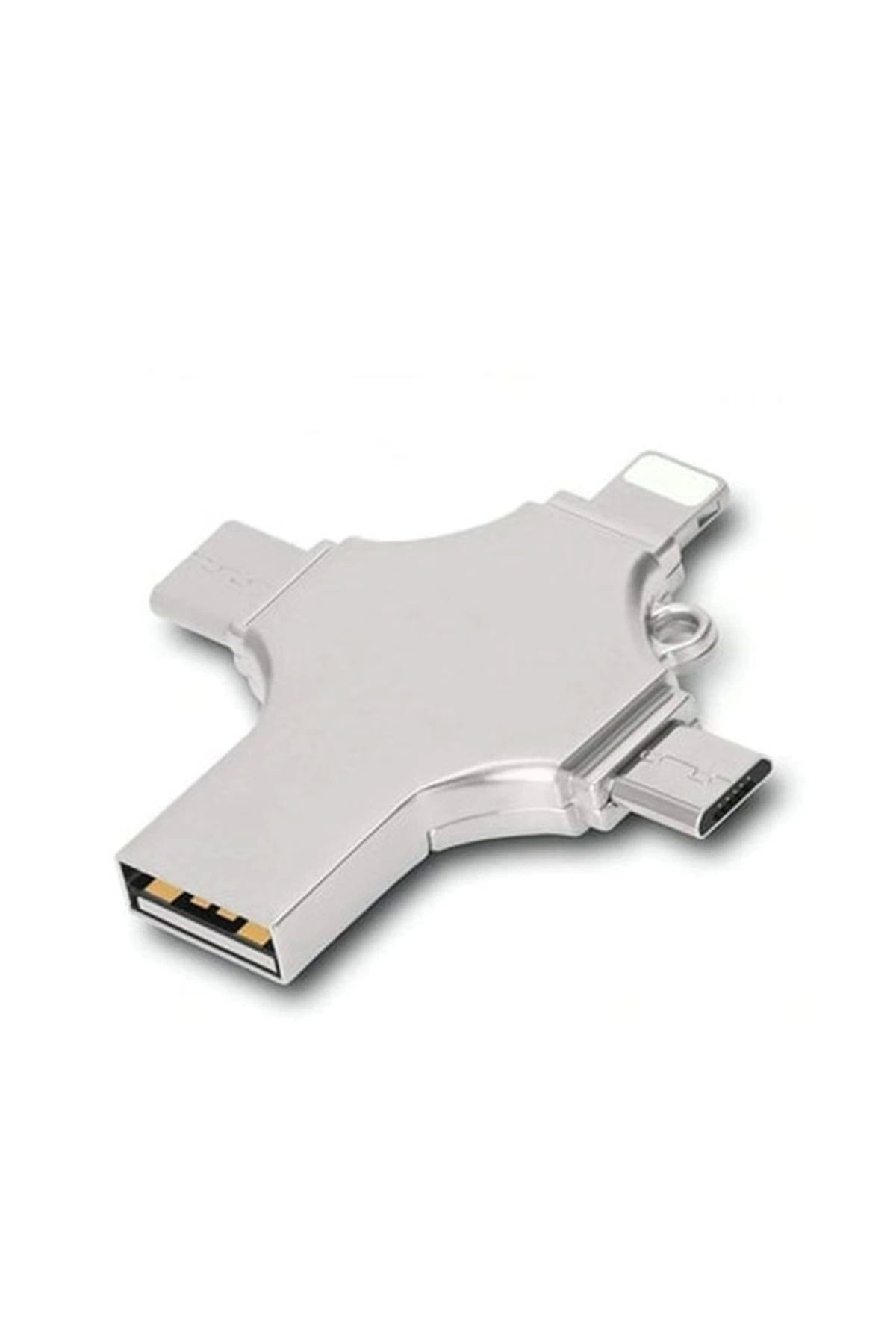 No8 Home Otg 4in1 Cep Telefonu Çok Fonksiyonlu Usb Flash Bellek 64 Gb Type-c, Micro Sd Ve Kart Okuyucu