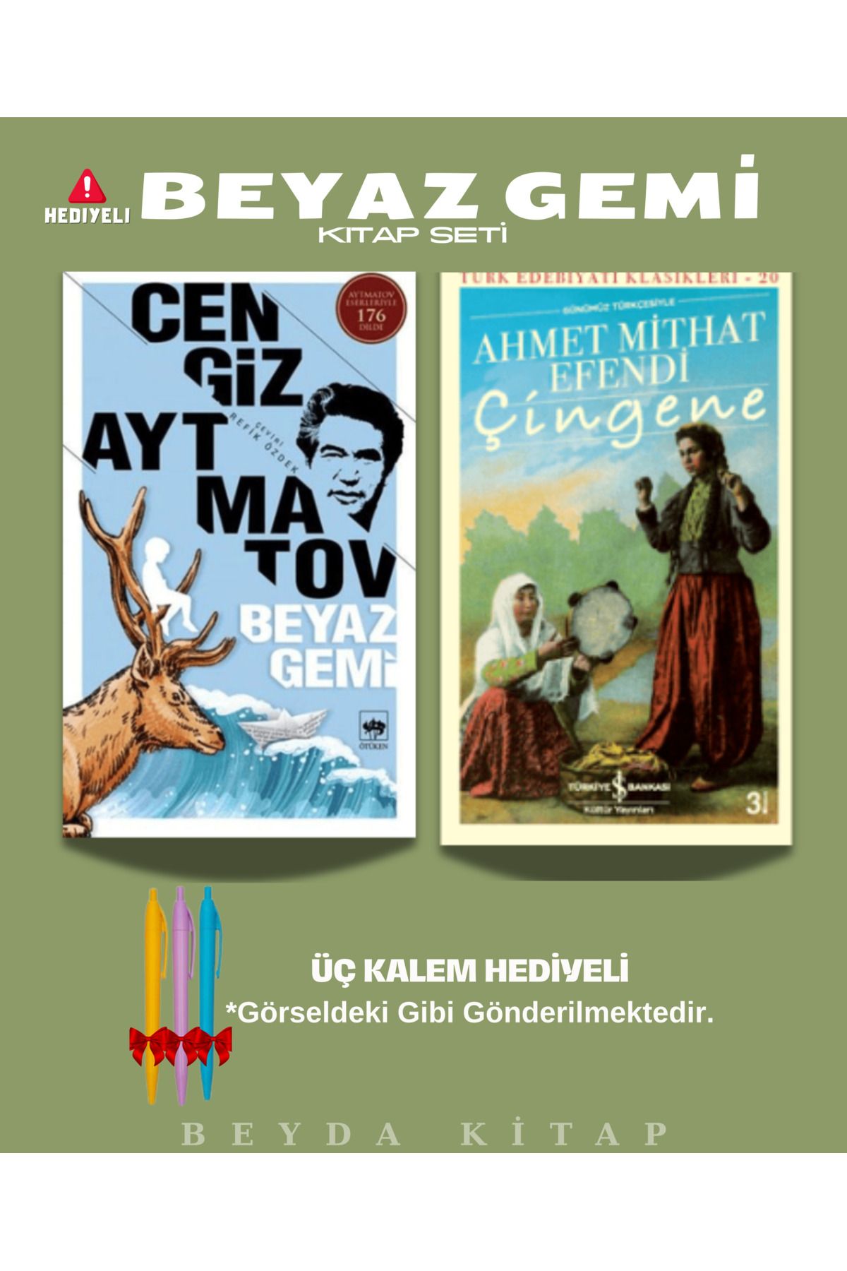 Bilge Kültür Sanat Beyaz Gemi - Çingene - Cengiz Aytmatov - Kalem Hediyeli - Kitap Seti
