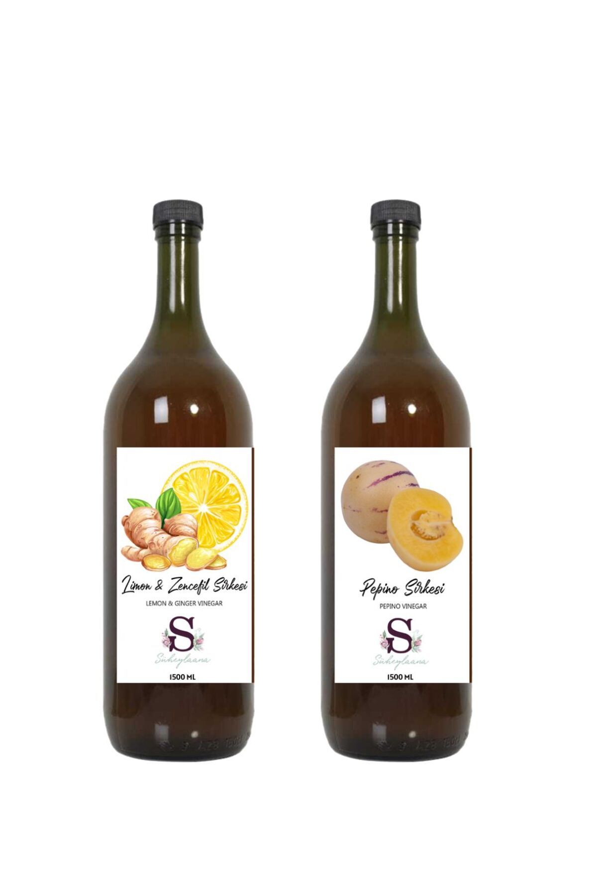Süheylaana Doğal Limon & Zencefil Sirkesi 1500 Ml - Doğal Pepino Sirkesi 1500 Ml