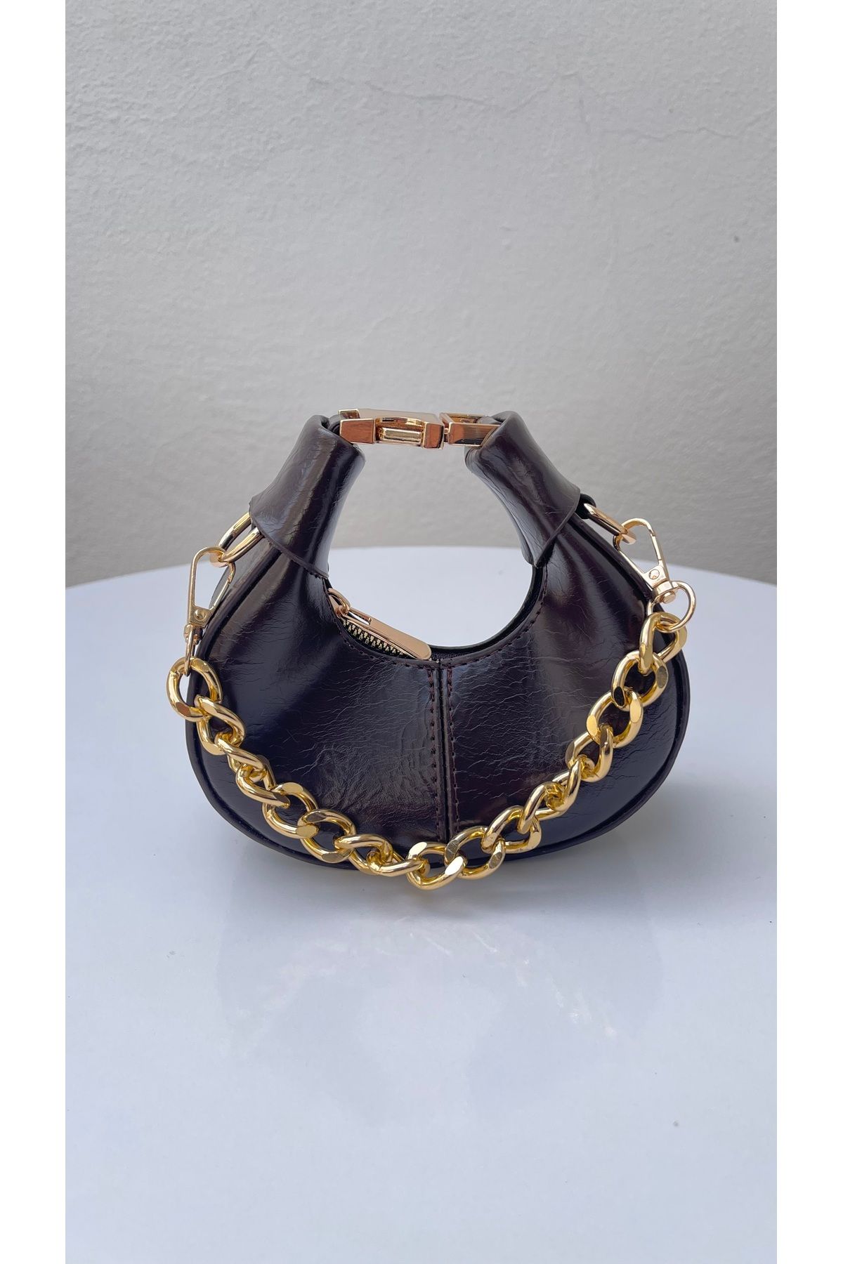 HANWOMEN BAGS Lunera Kahve Kadın El Ve Omuz Çapraz Mini Model