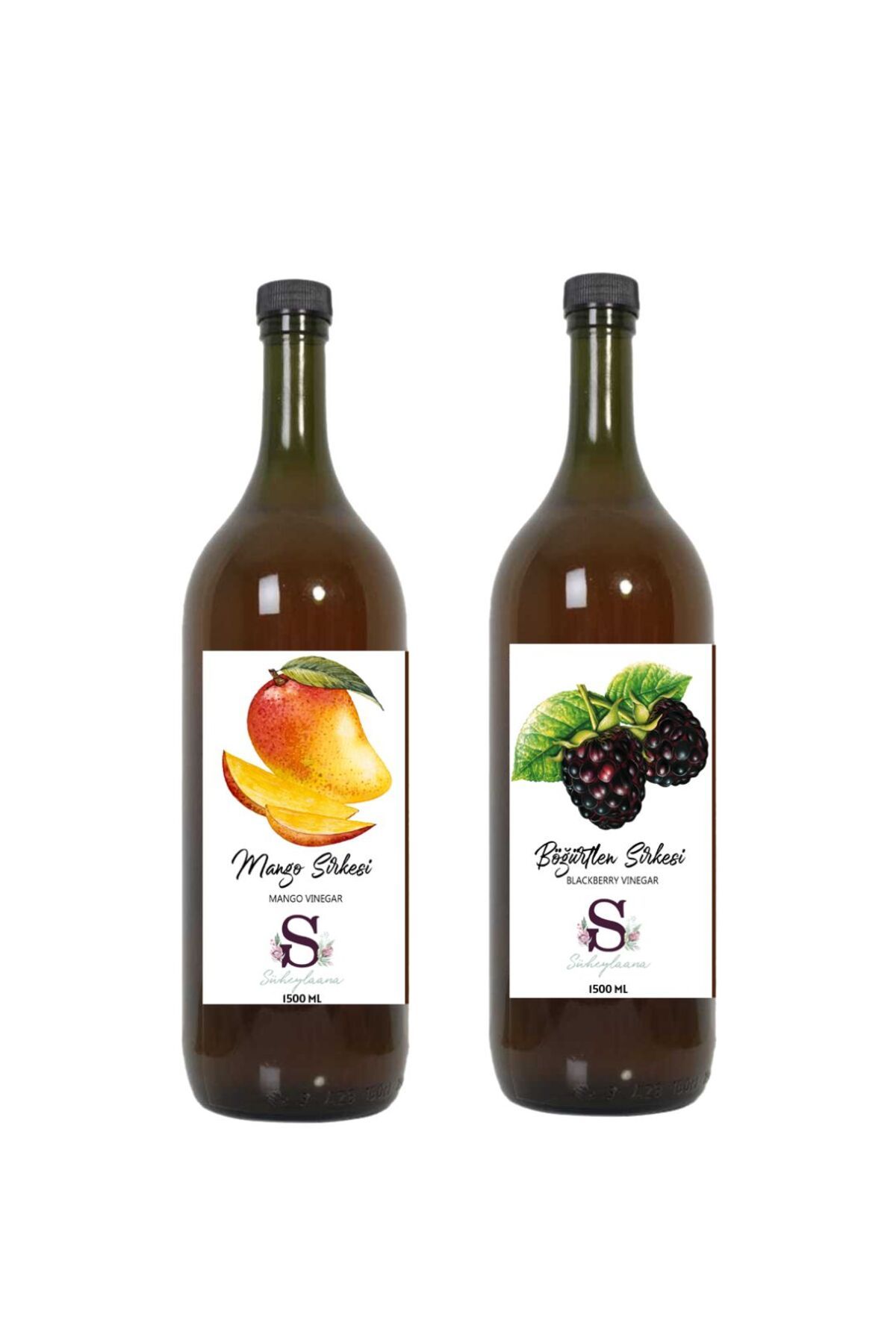 Süheylaana Doğal Mango Sirkesi 1500 Ml - Doğal Böğürtlen Sirkesi 1500 Ml