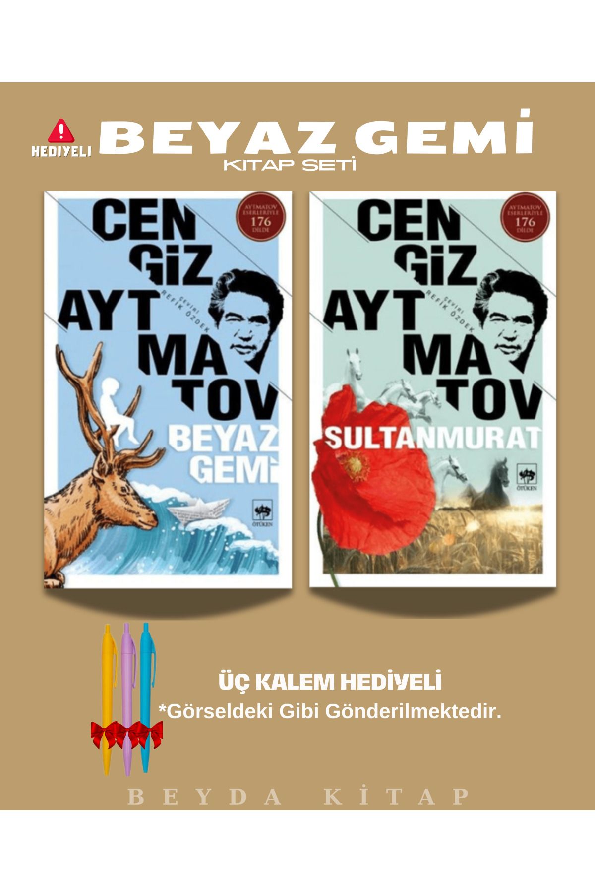 Bilge Kültür Sanat Beyaz Gemi - Sultanmurat - Cengiz Aytmatov - Kalem Hediyeli - Kitap Seti