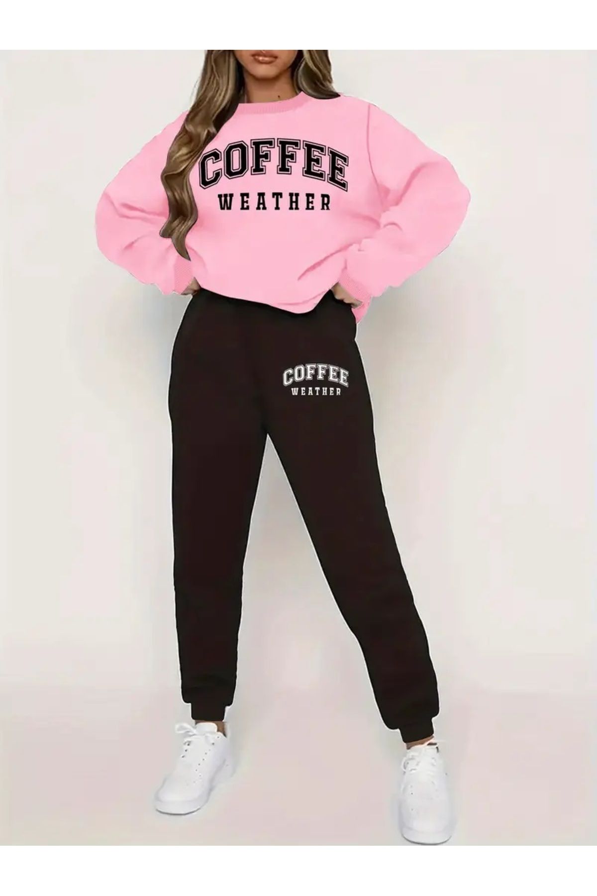 TEXTURA ✅ Coffee Baskılı Eşofman Takımı - Günlük ve Konforlu Stil