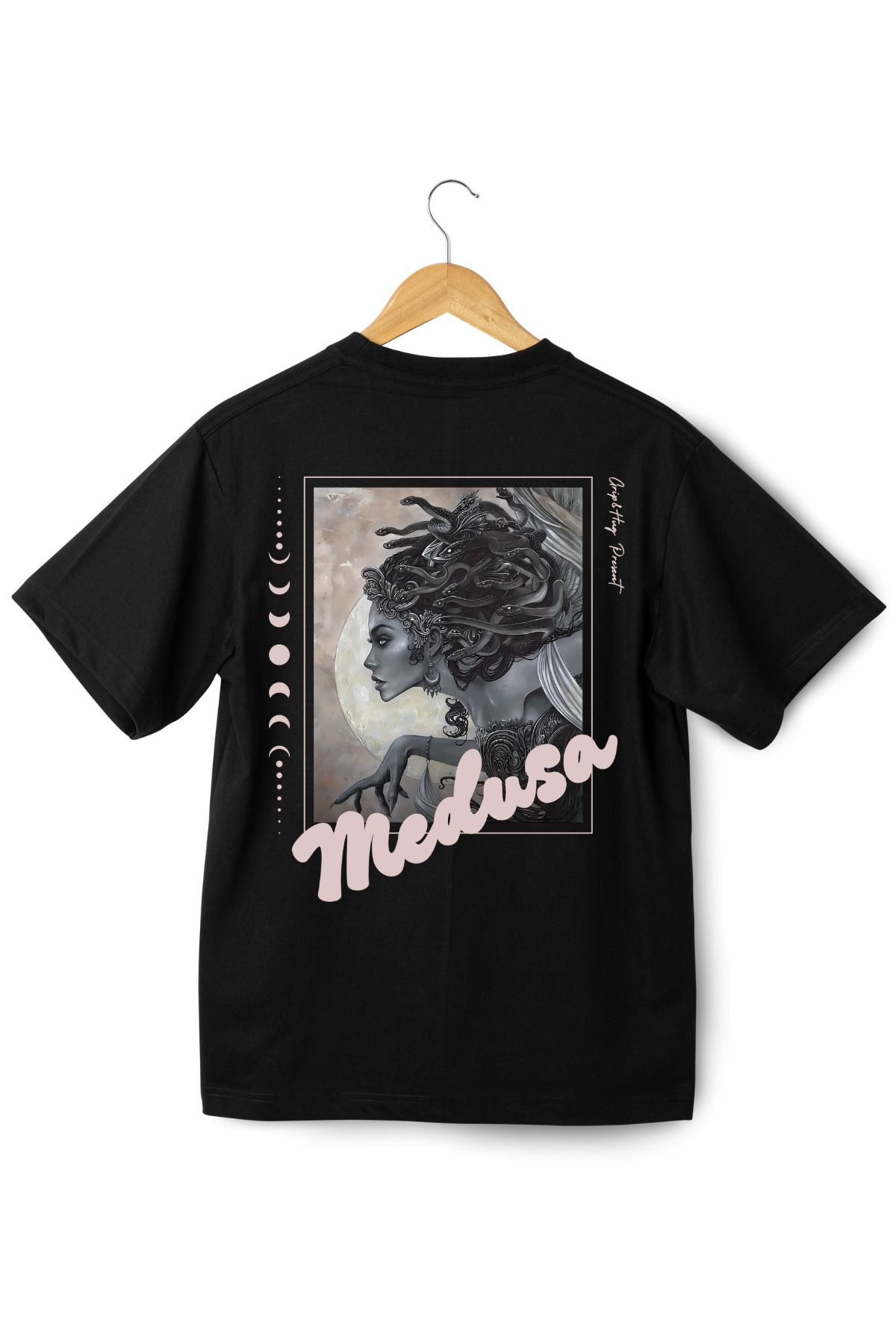 Grip Hug &Hug Medusa Oversize Siyah Tişört – Antic Edition – %100 Pamuk