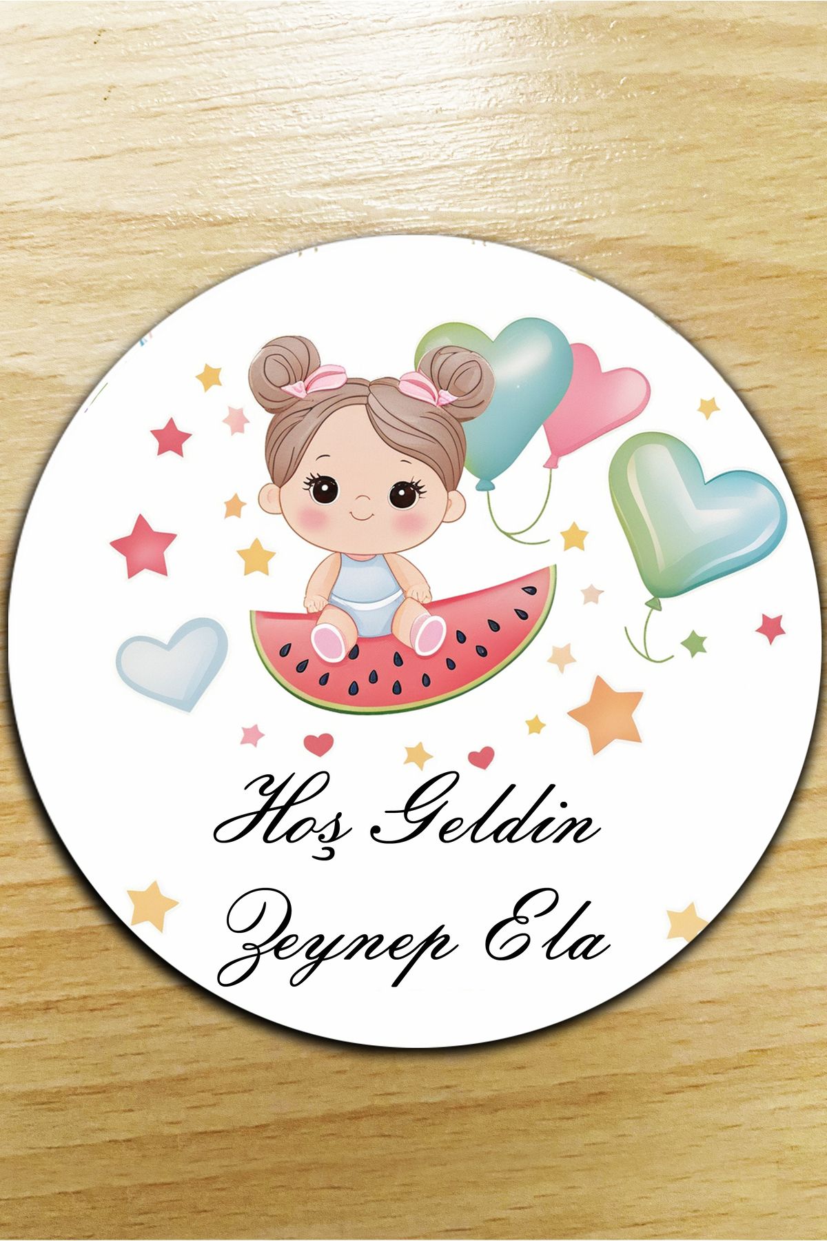 Emr Store Karpuz dilimi üstünde oturan bebek magnet Bebek Magnet 10 Adet Hediyelik Çocuk Magnet
