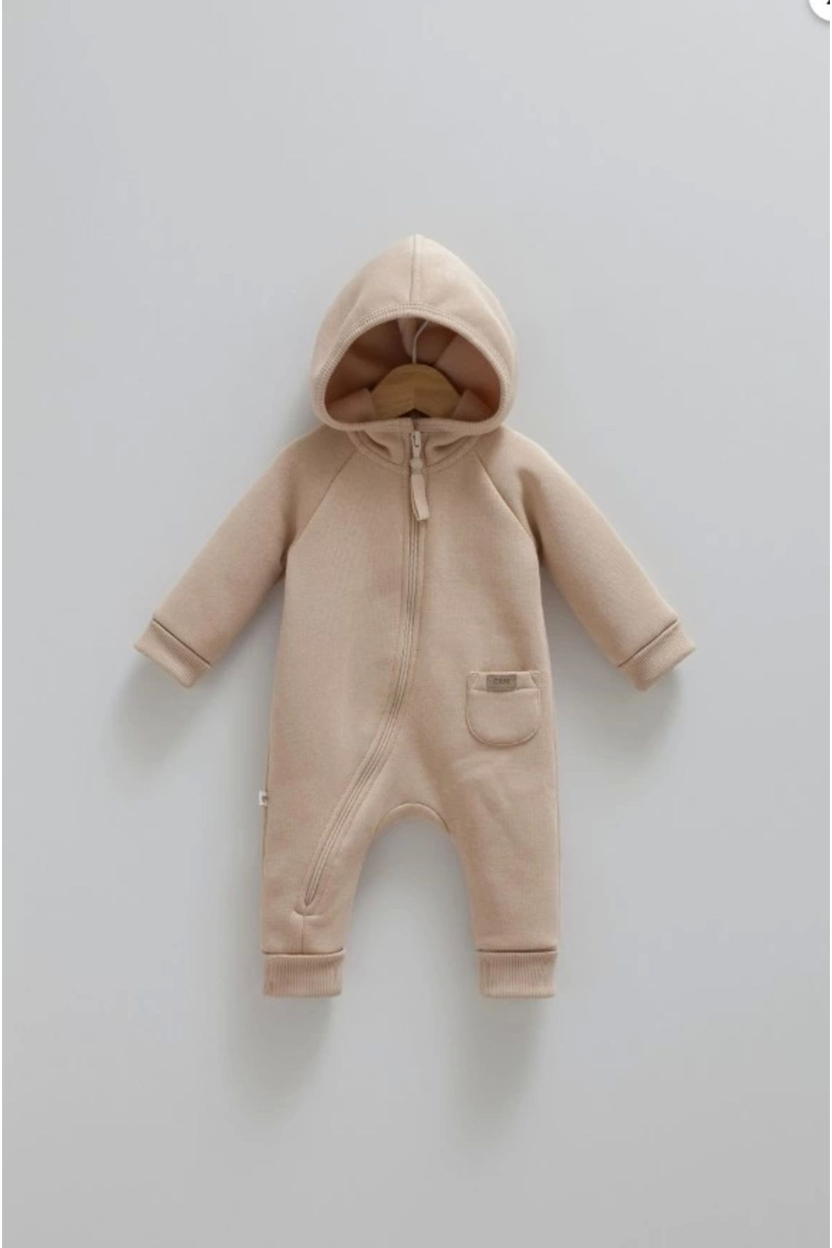 Caramell Erkek Bebek Kahve Rengi Tulum Günlük Kullanım İçin Yumuşak Bebek Tulum