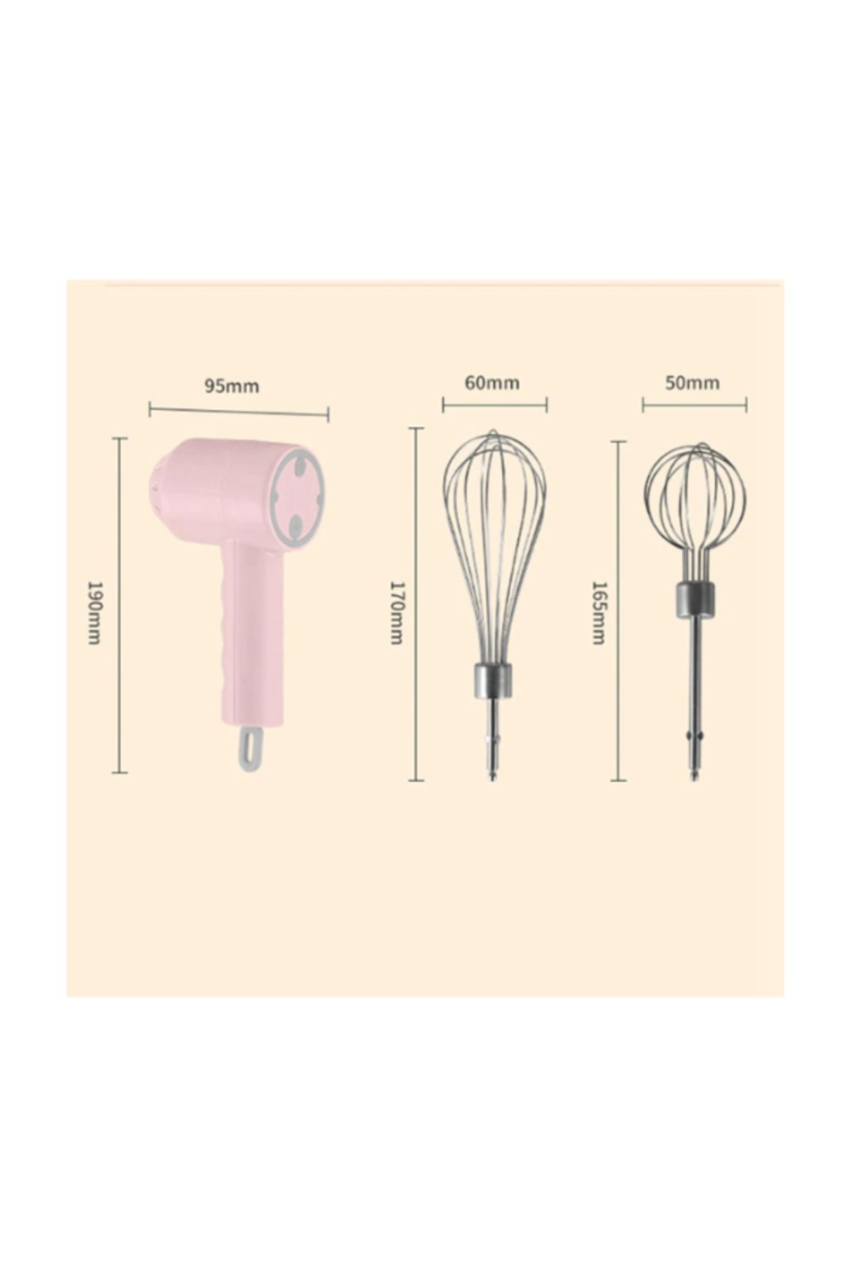 MACON-USB Rechargeable Electric Hand Mixer – Portable Handheld Blender with Whisk Attachment 4